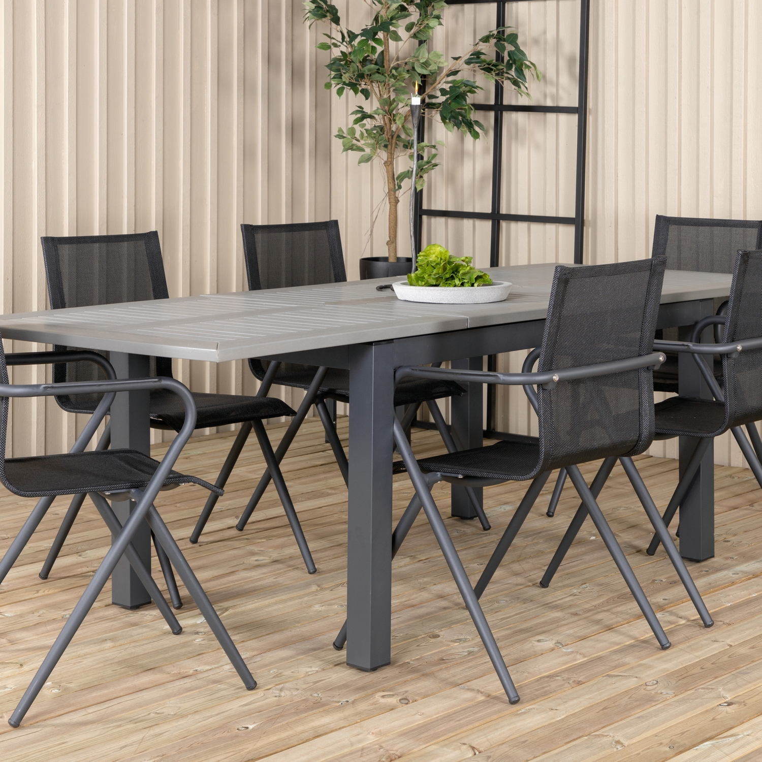 Matgrupp Venture Home Aleyna med 6 Aspen Matstolar