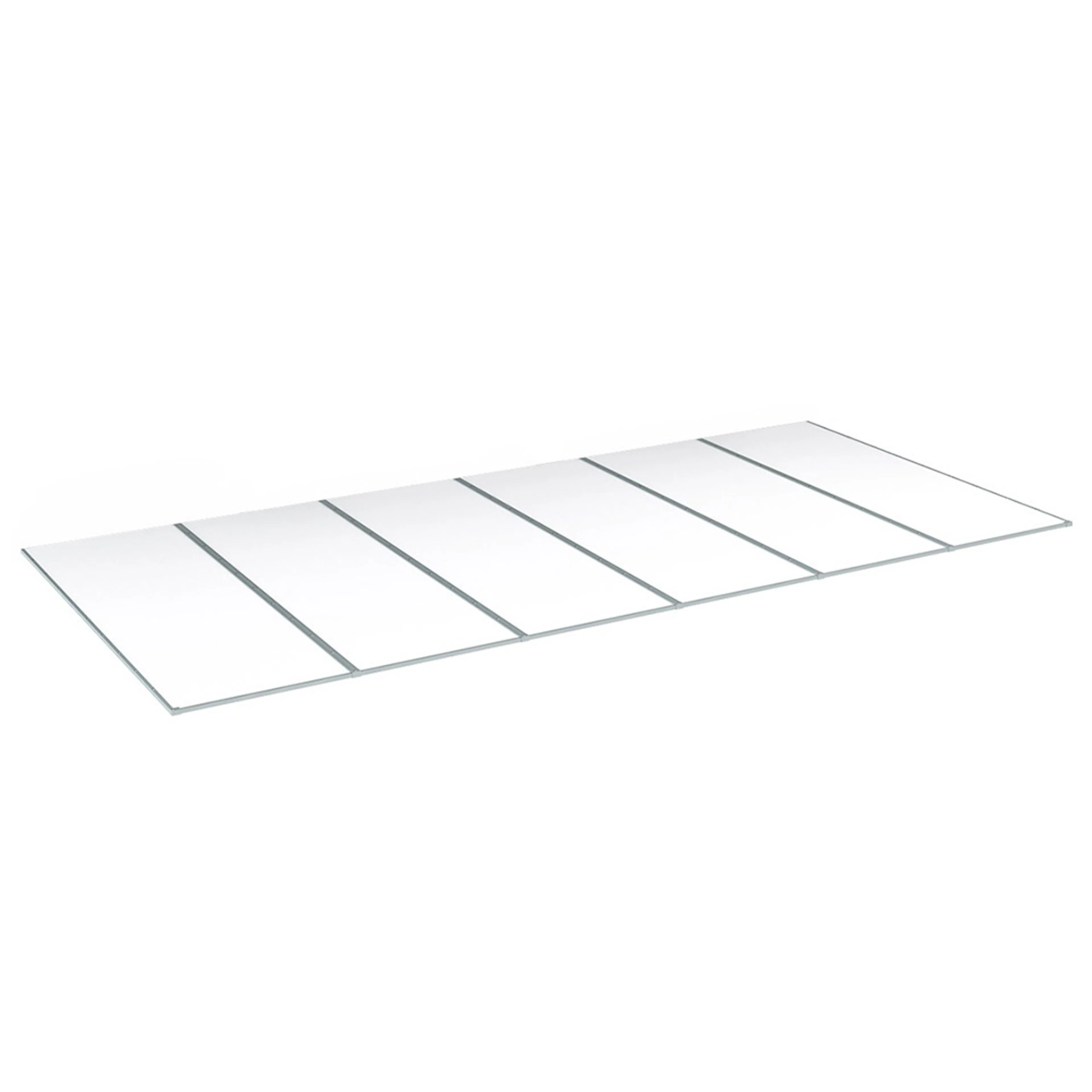 55mm Opal Kompl 6st 5000x1250 Komplett kanalplasttak, Bredd: 7672 mm Längd: 5000 mm