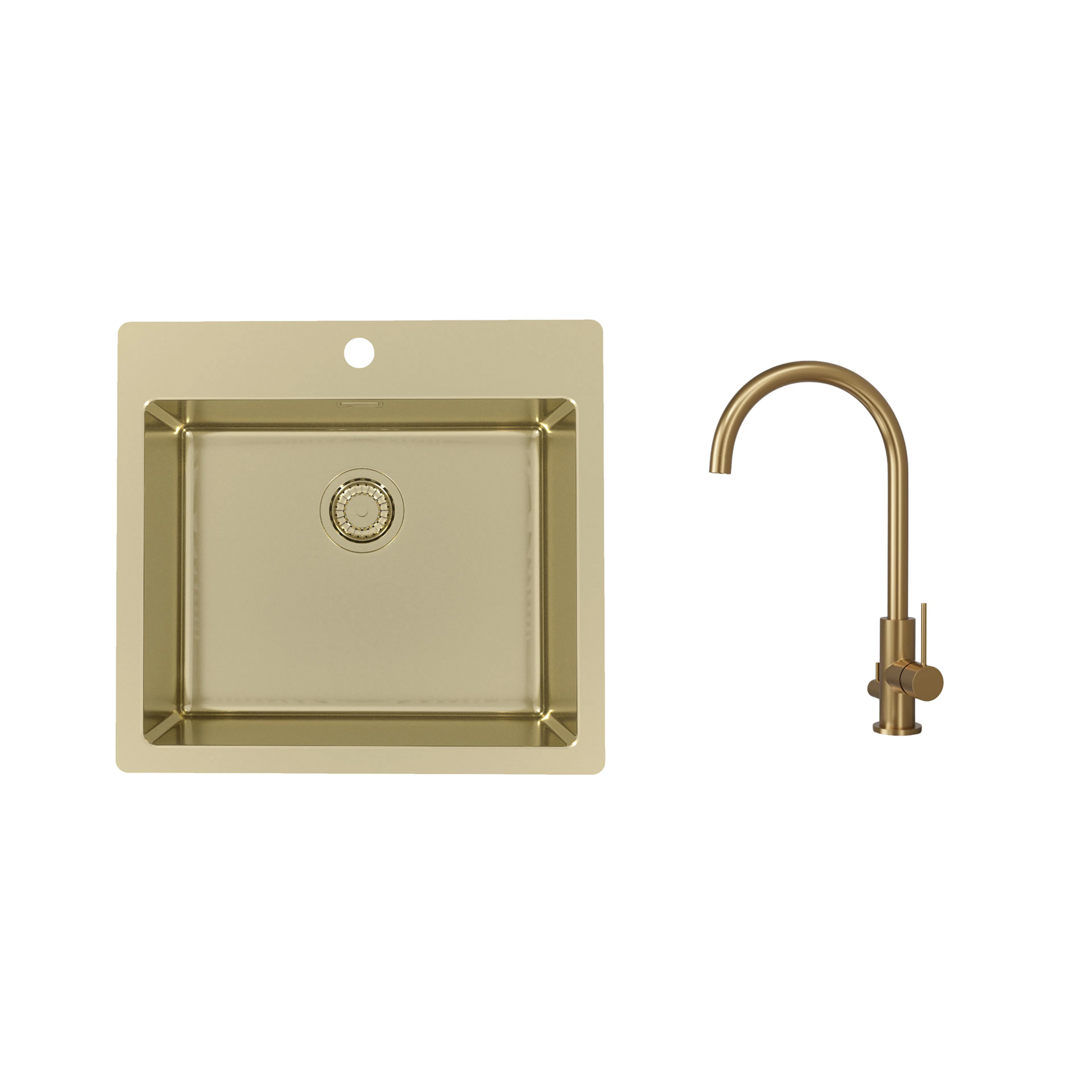 Diskho Stala Monarch-T50 med Köksblandare Scandtap Steel Equip D