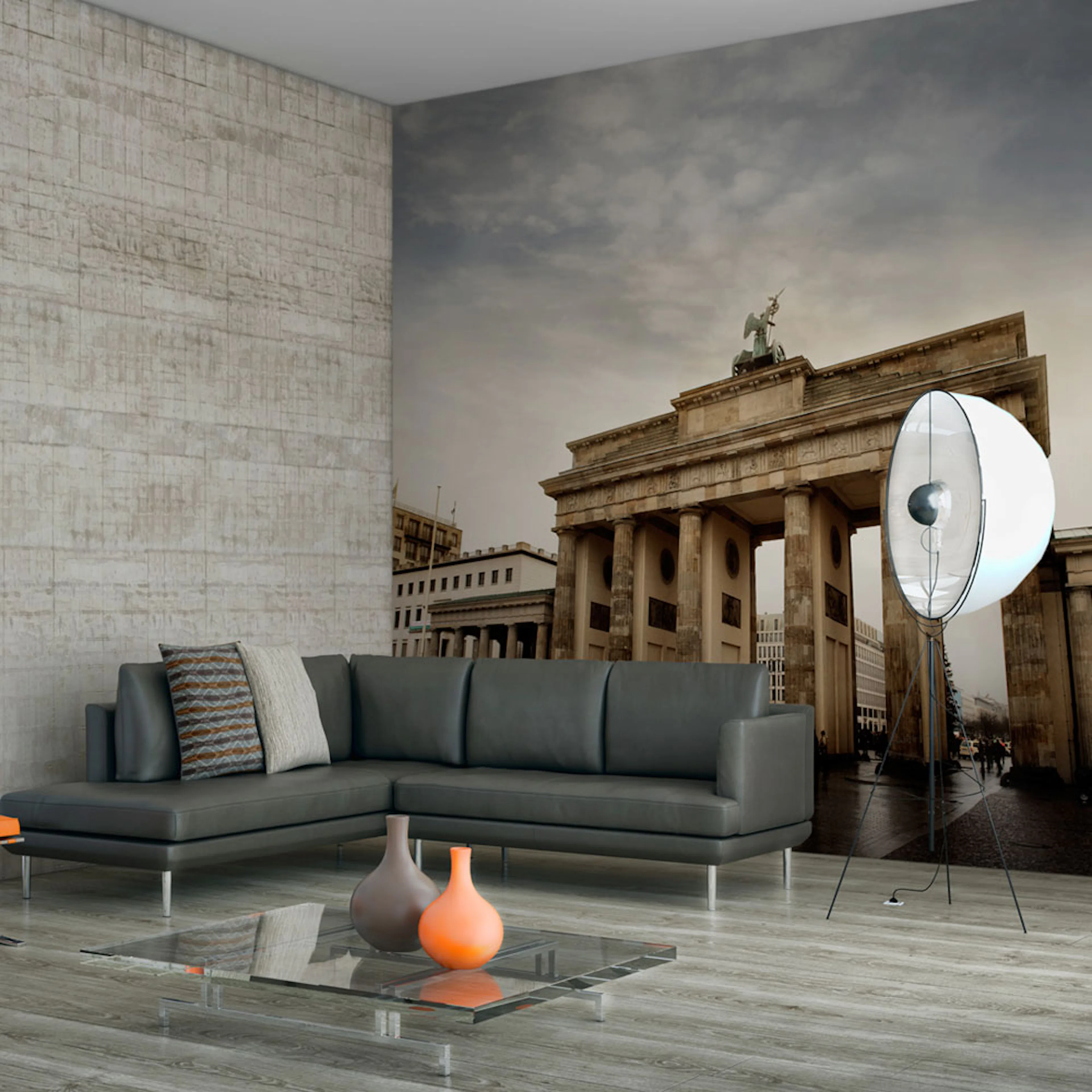 Fototapet Arkiio Turister Nära Brandenburger Tor