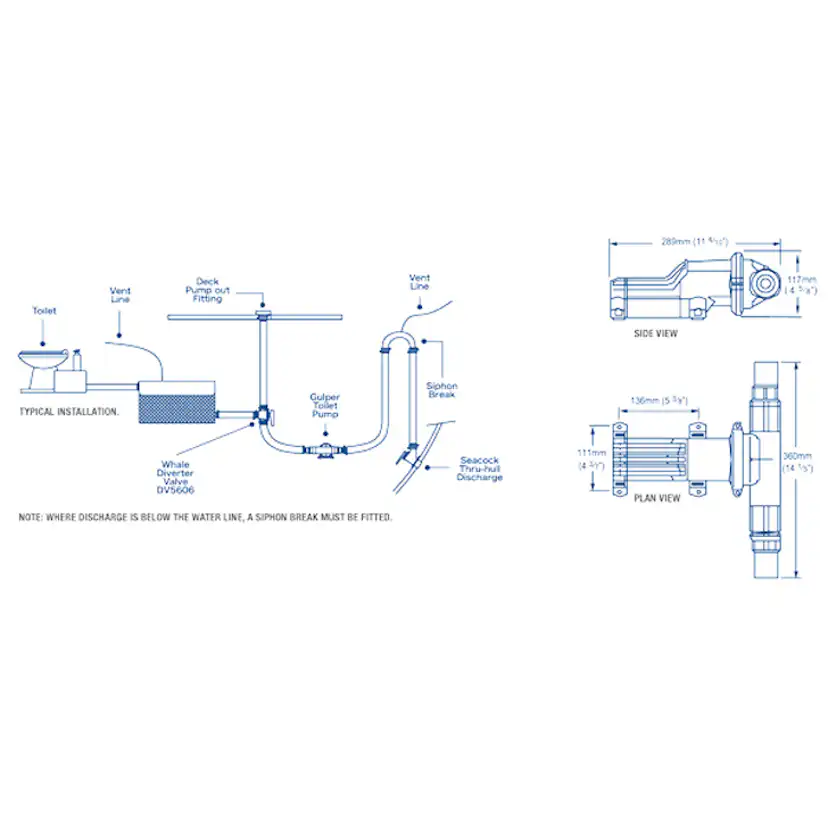 Gulper toalettpump 12 V