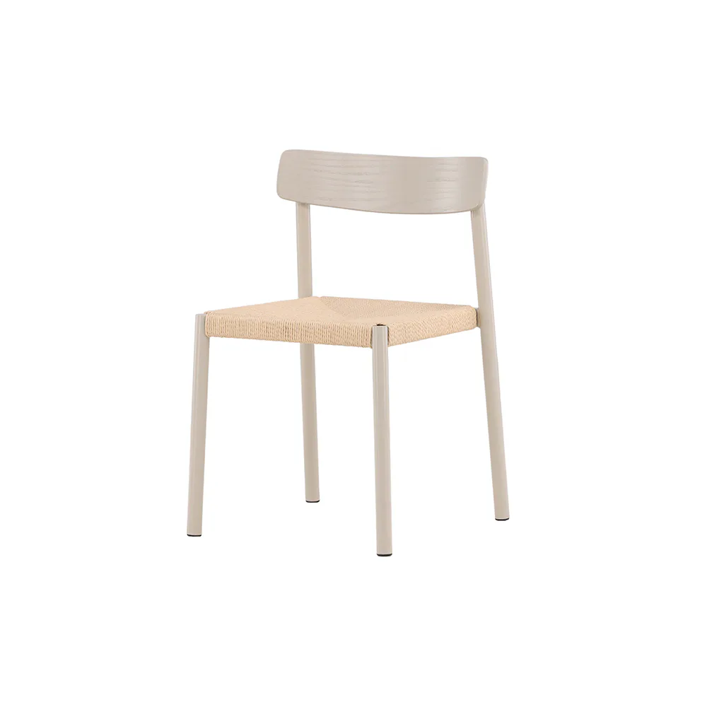 Malmön Dining Chair - Greige / Beige Linen fabric Beige/Grå