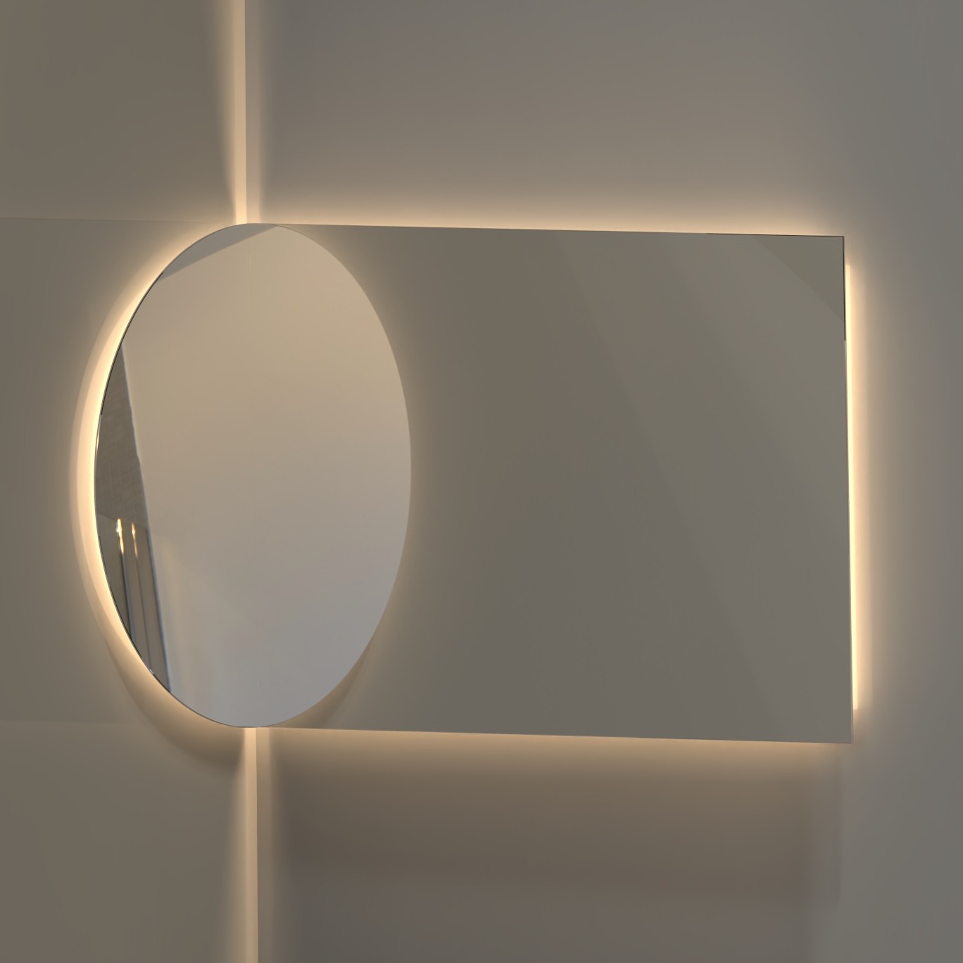 Spegel Vidi Aura med LED-belysning
