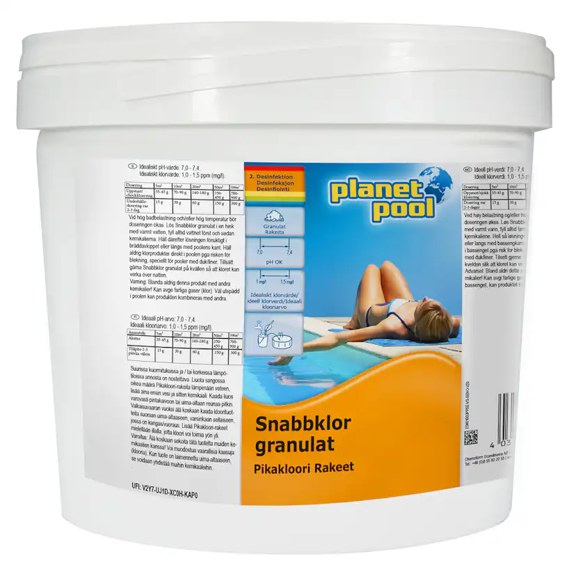 Snabbklor Planet Pool Snabbklor Granulat 3 kg