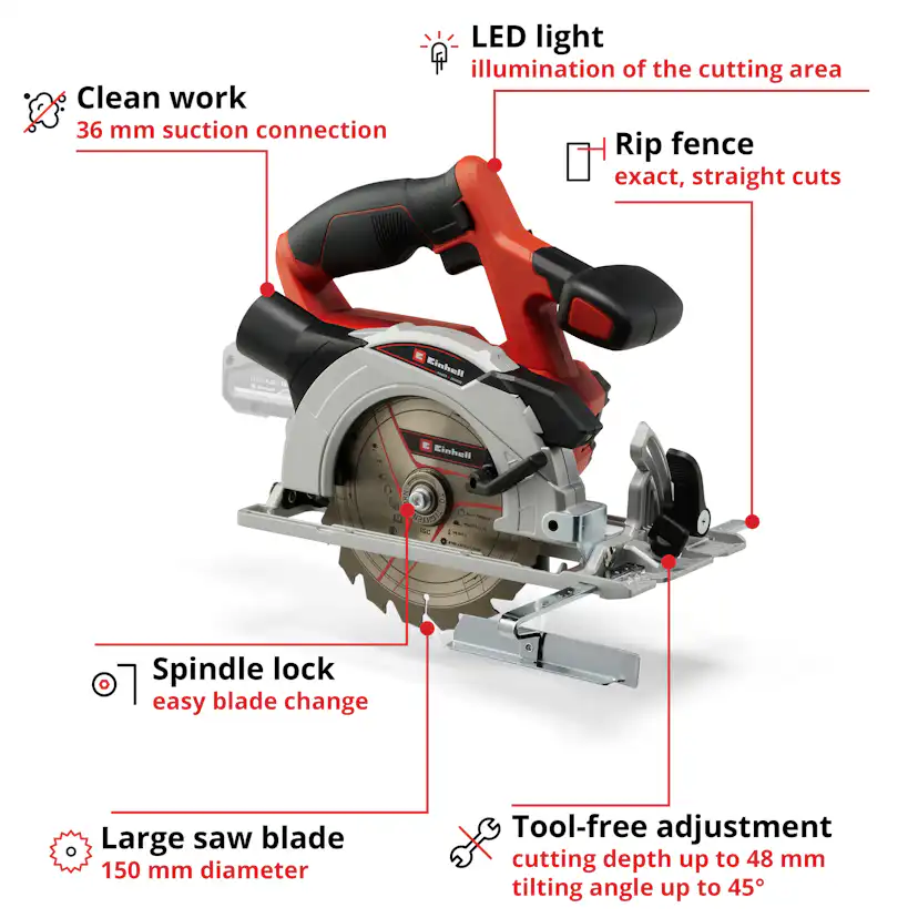 Cirkelsåg Einhell TE-CS 18/150 Li-Solo