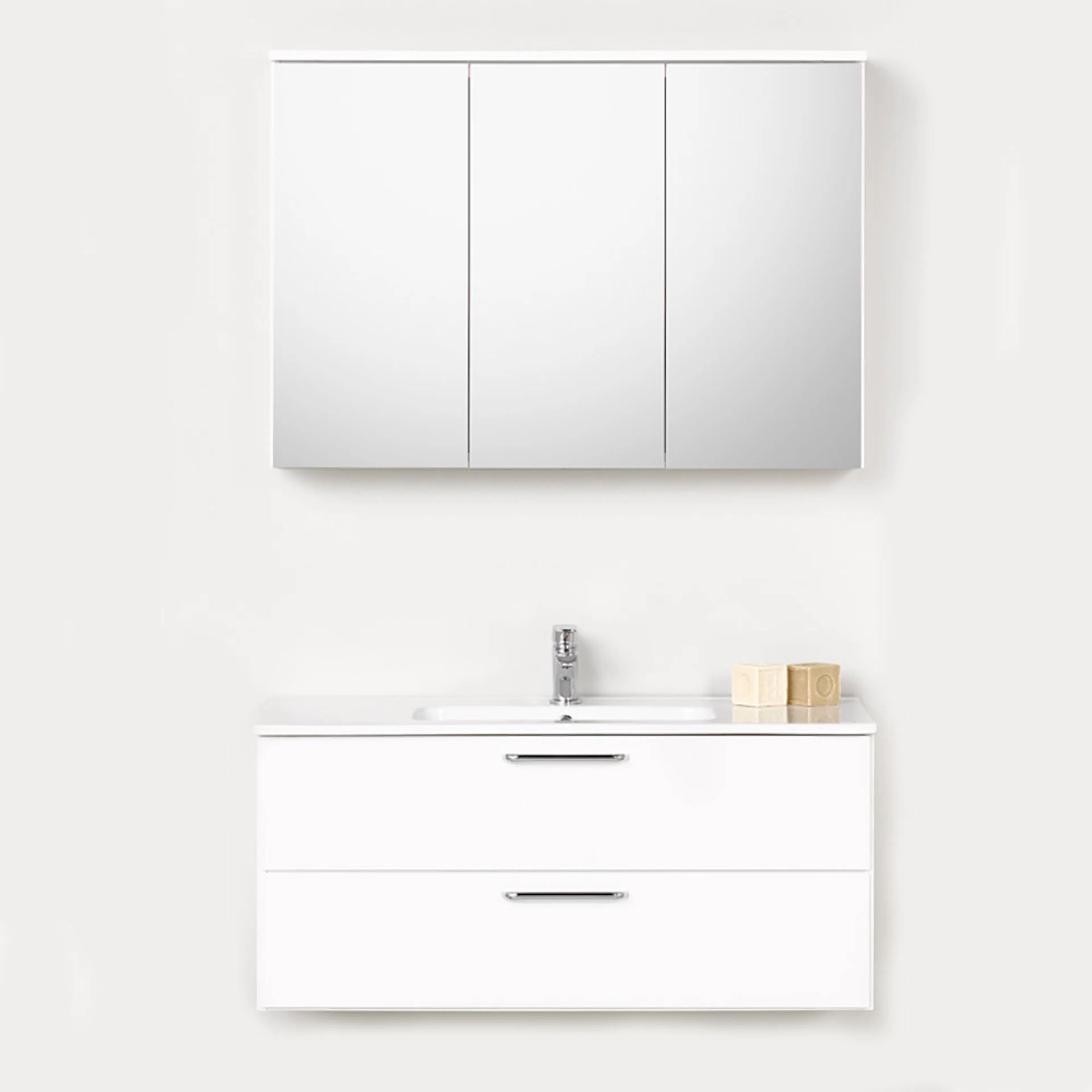 Möbelpaket Westerbergs Afton 1000 med Spegelskåp Vit