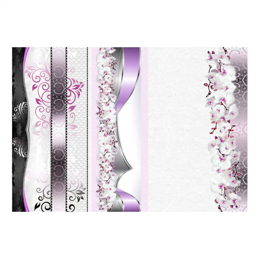 Parade of orchids in violet 200x140 Storlek: 200x140 cm