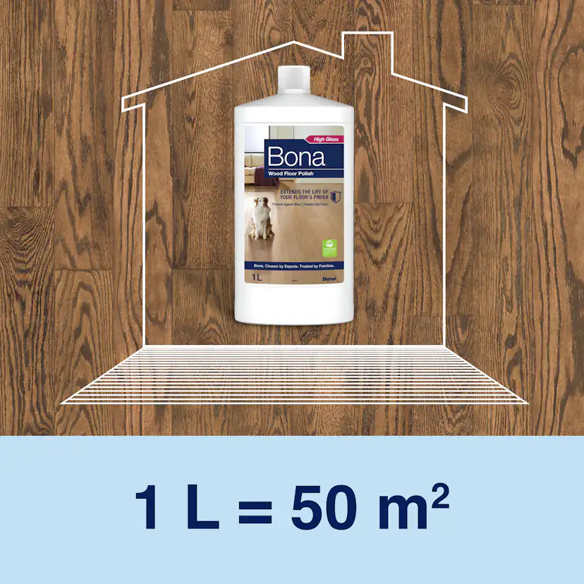 Golvpolish Bona för Lackerade Trägolv 1 liter