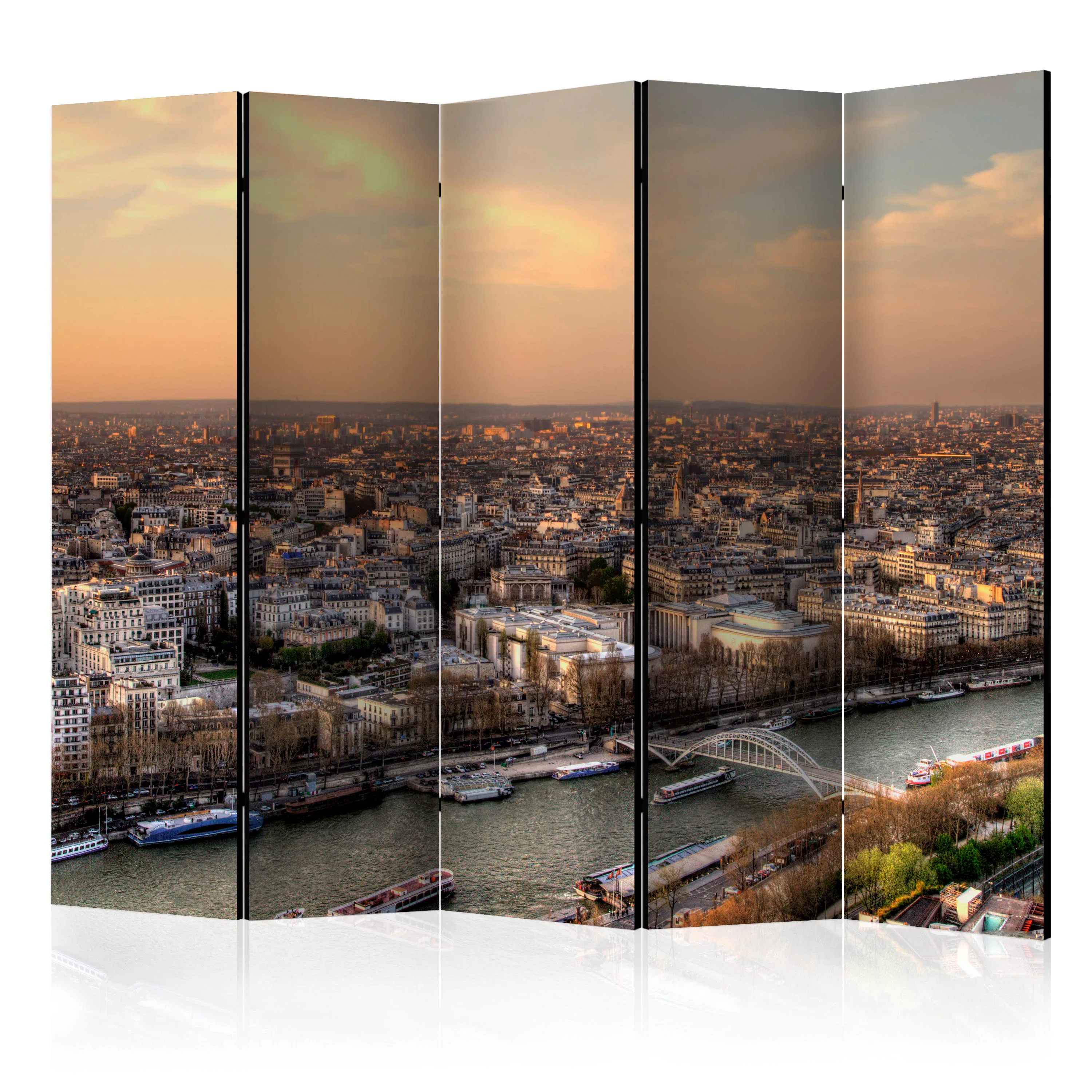 Rumsavdelare Arkiio Barges on the Seine II 225x172 cm