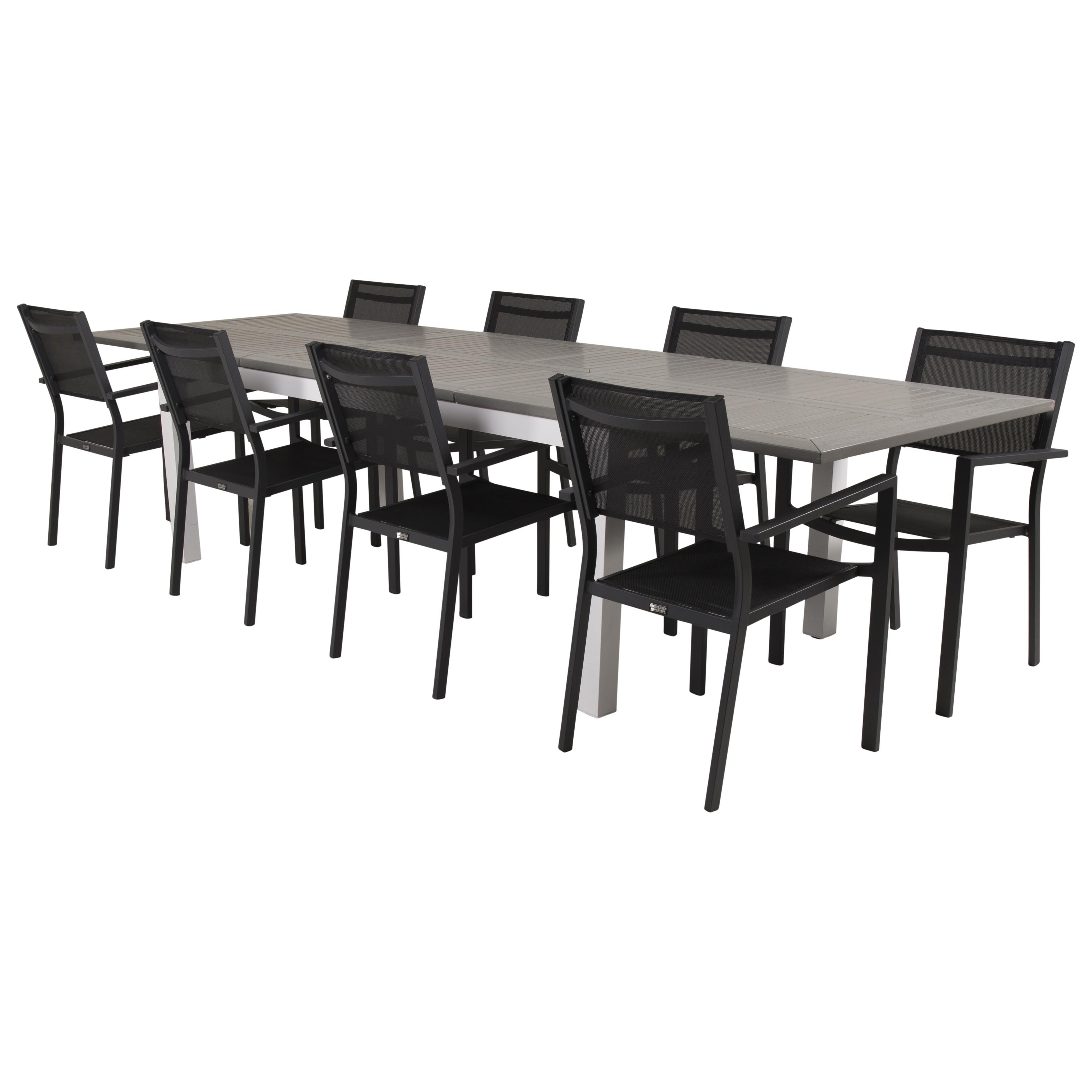 Matgrupp Venture Home Aleyna 224/324 med 8 Copacabana Karmstolar