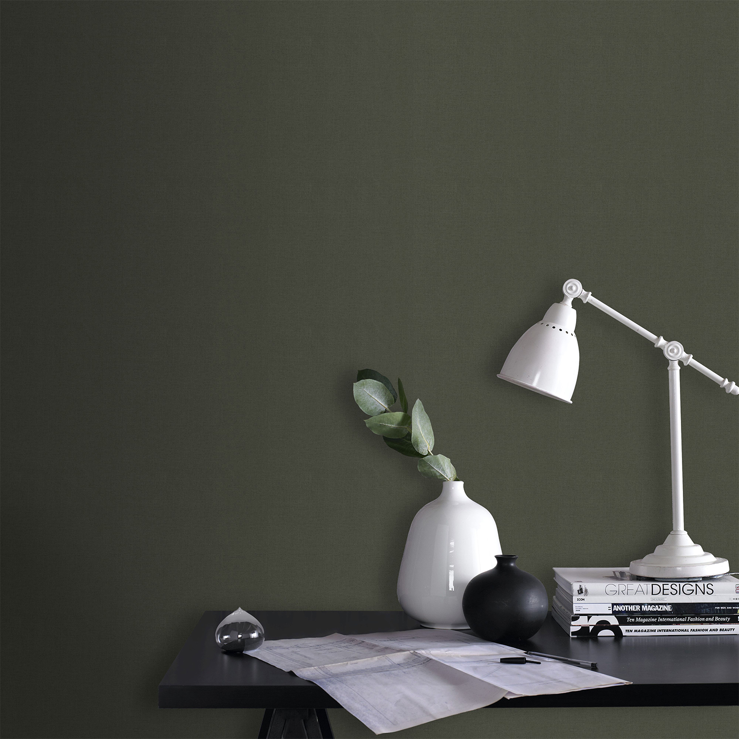 Tapet Superfresco Easy Basic Textil Bronze Grön