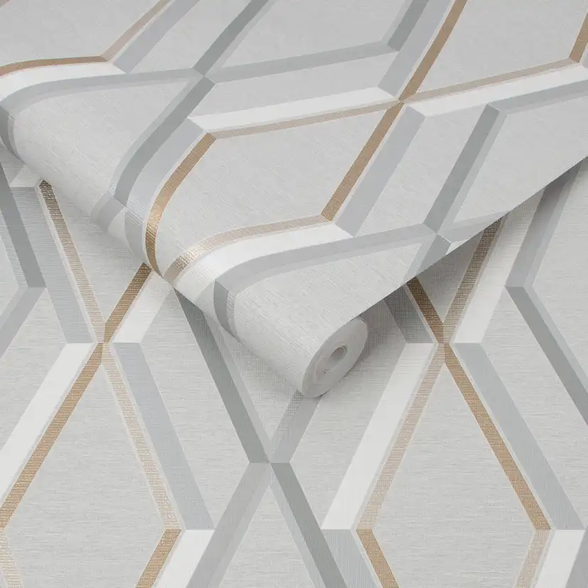 Tapet Superfresco Easy Prestige Geo Grey Grå