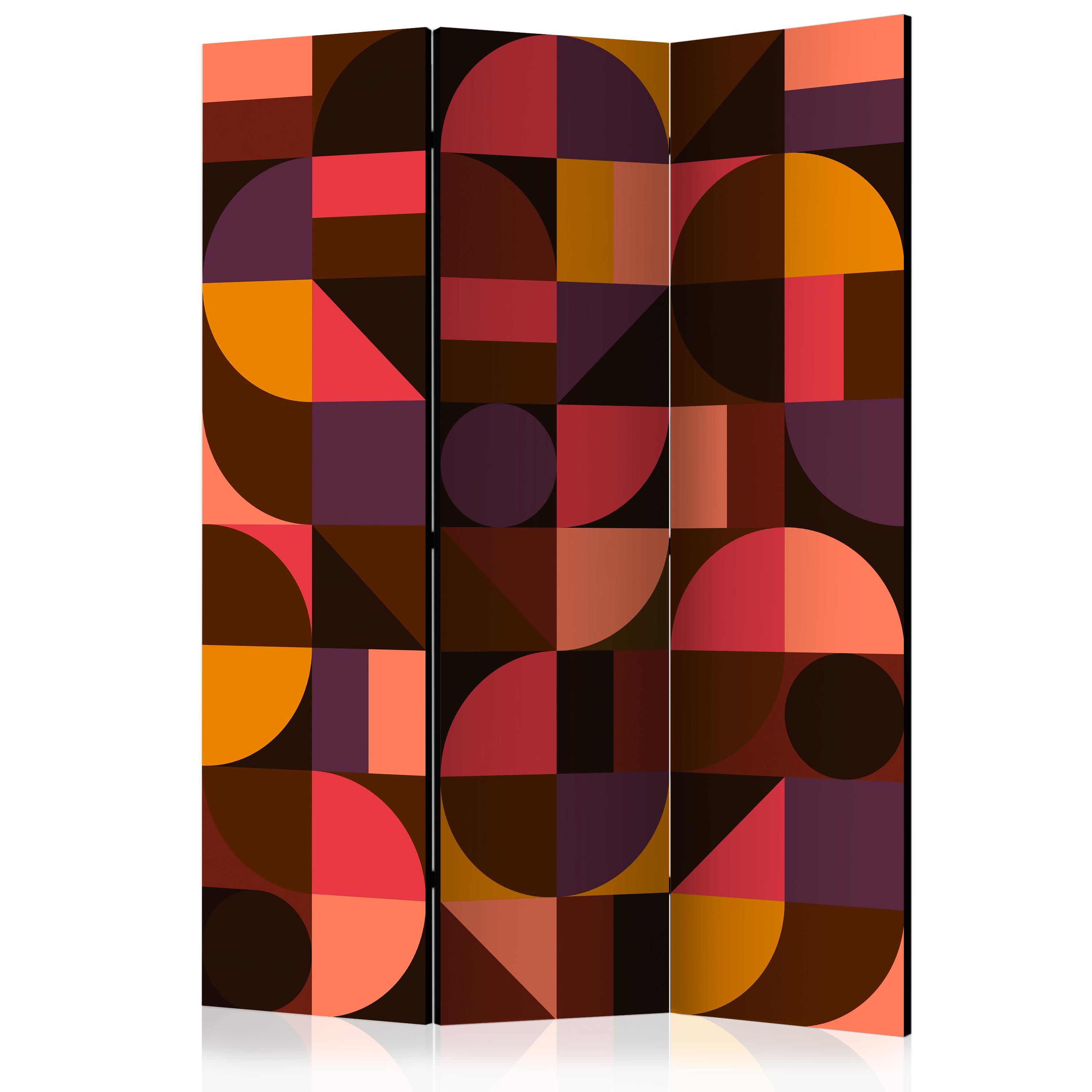 Rumsavdelare Arkiio Geometric Mosaic Red 135x172 cm