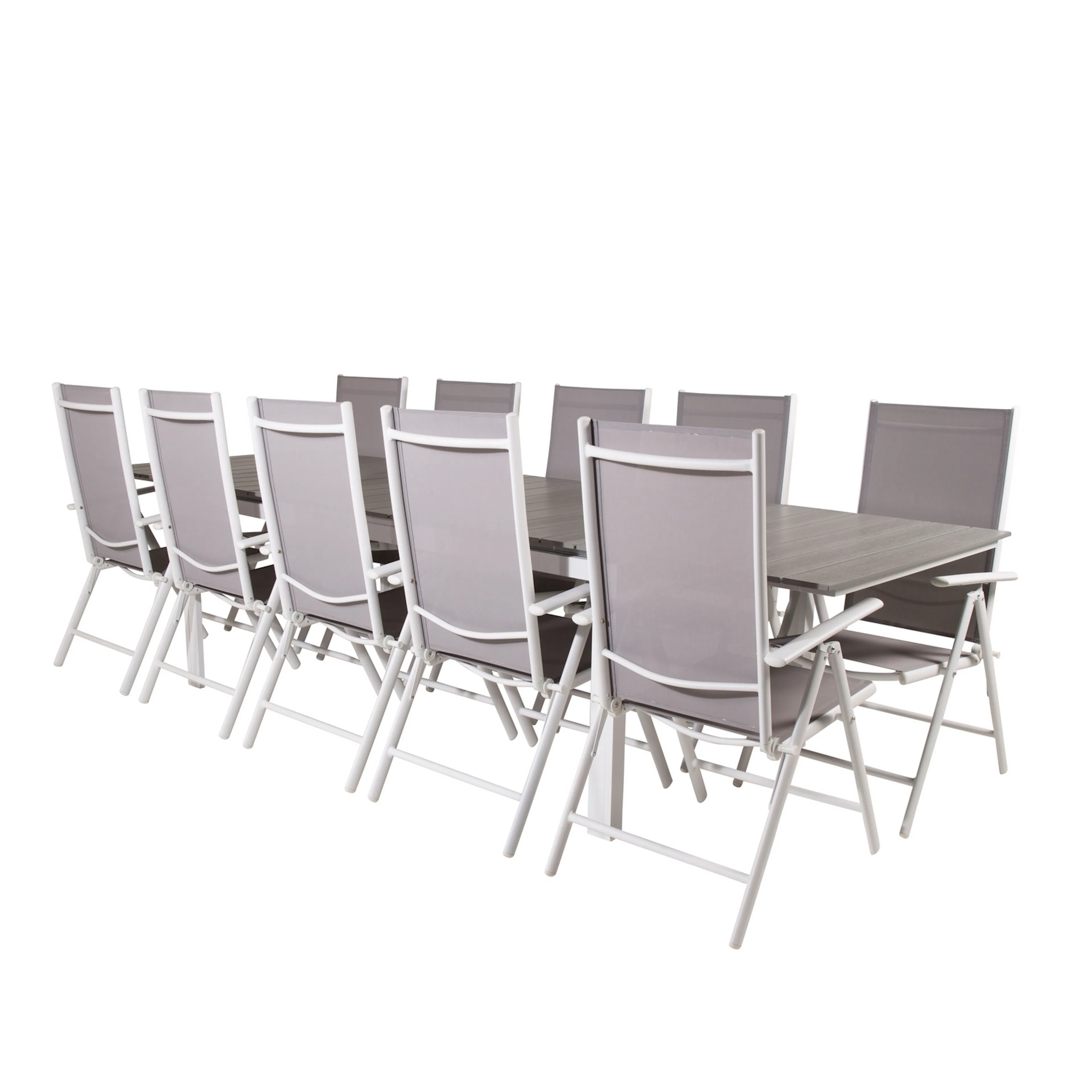 Levels Dining Table 224/324*100 - White Alu / Grey Aintwood Vit/Grå