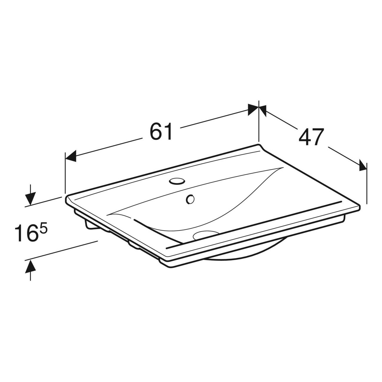 Tvättställ Ifö Elegant 610 mm