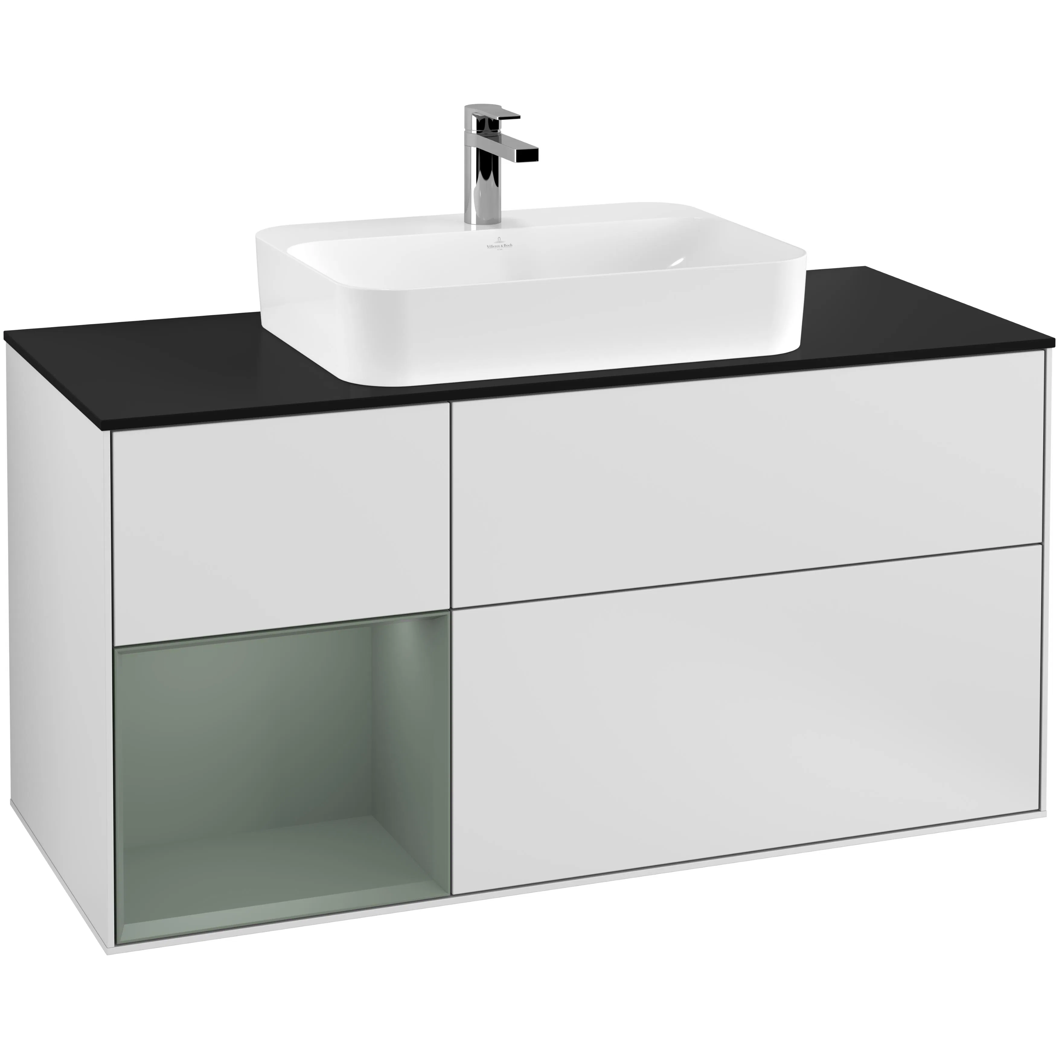 Tvättställsskåp Villeroy & Boch Finion med 3 Lådor Hylla och Bänkskiva för Ytmonterat Tvättställ
