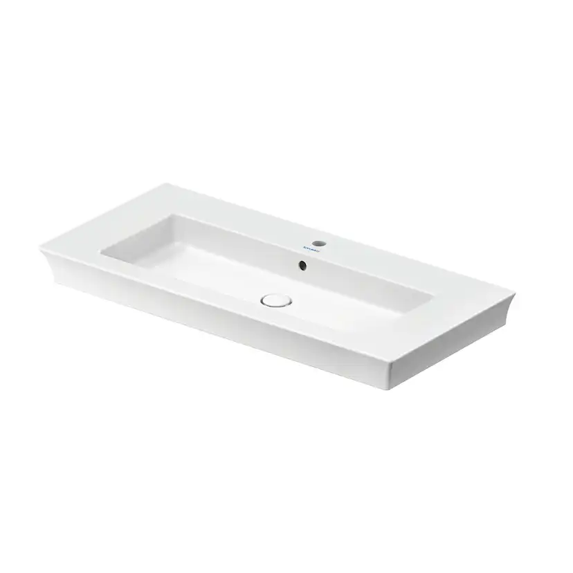 Tvättställ Vit Högblank 1055 mm 1055x490 mm, Hål för Blandare: Ja
