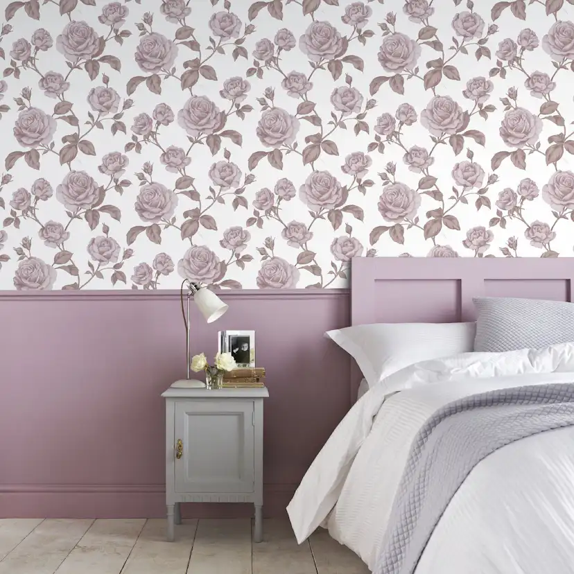 Tapet Boutique Ros Metallic Effekt 104137