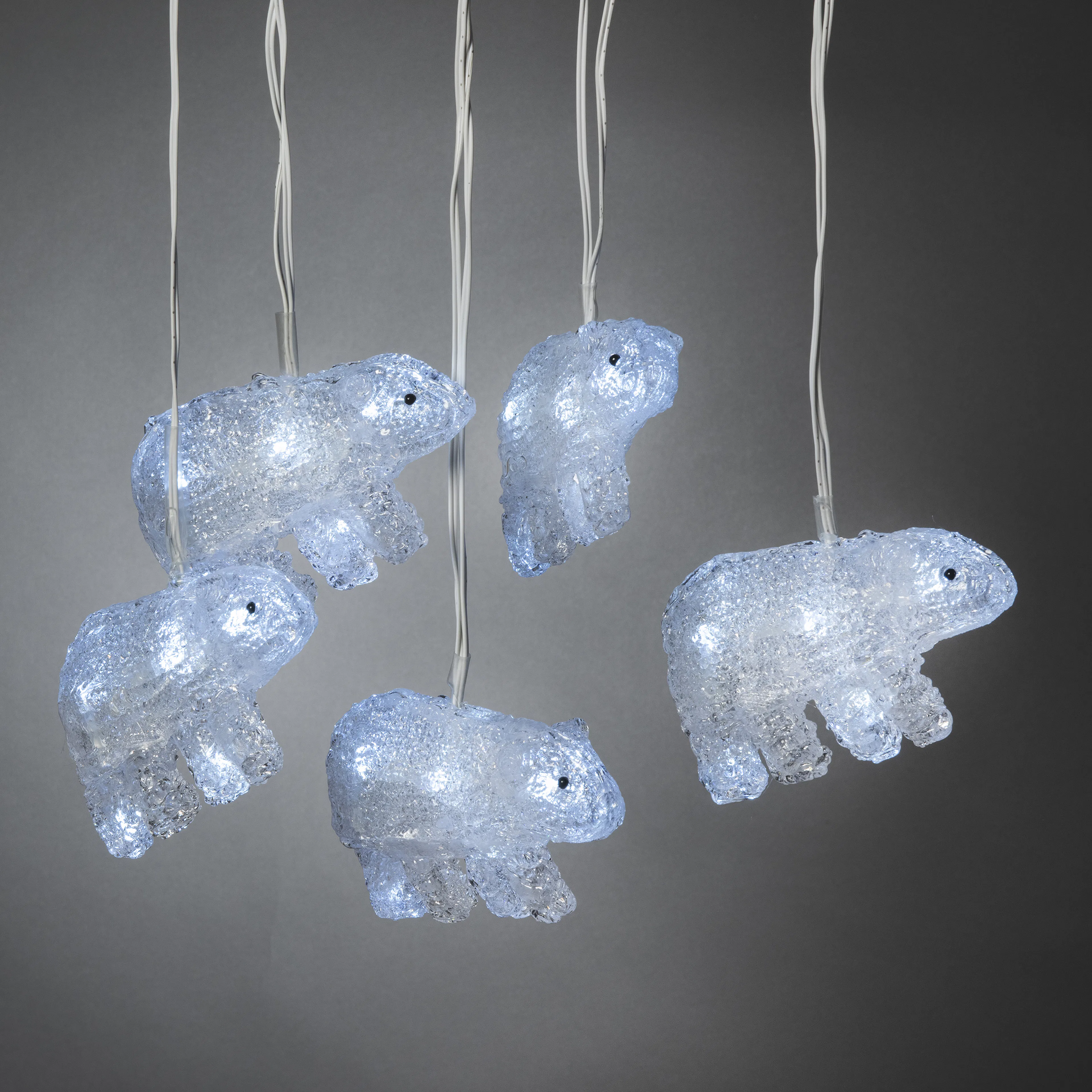 Dekorationsbelysning Gnosjö Konstsmide Hängande Isbjörnar 5 st