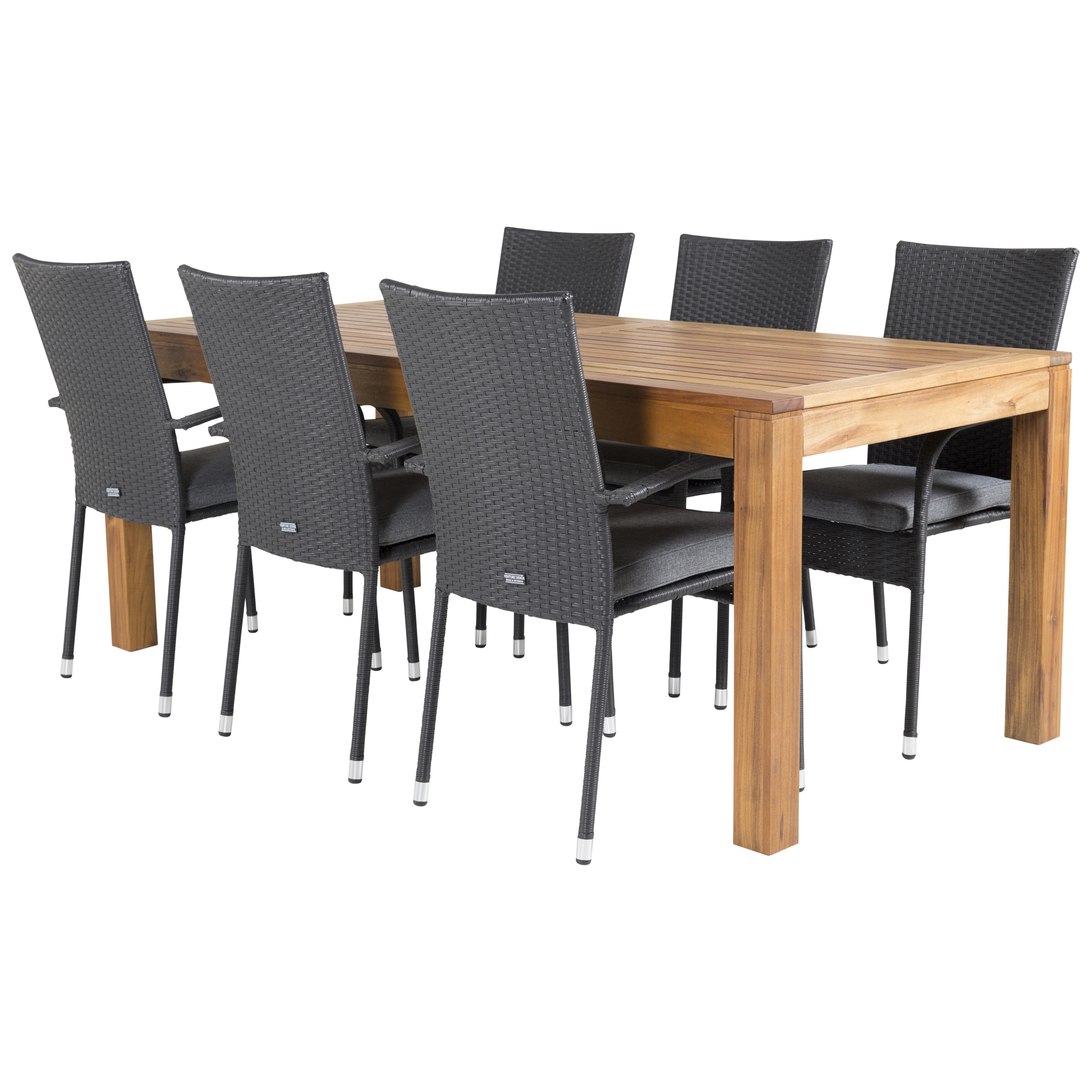 Matgrupp Venture Home Lotta 200 med 6 Asta Stolar