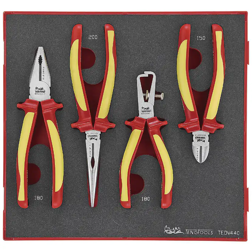 Tångsats 4 delar för 1000 volt Teng Tools TEDV440
