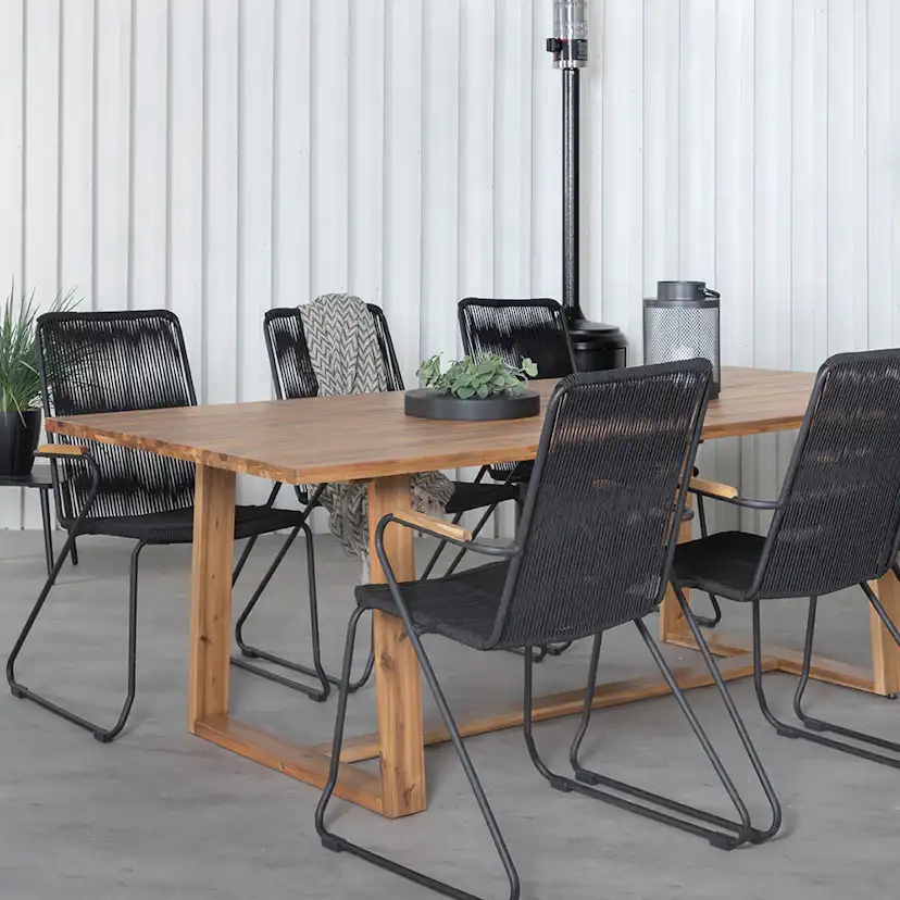 Matgrupp Venture Home Plarra med 6 Billy Karmstolar