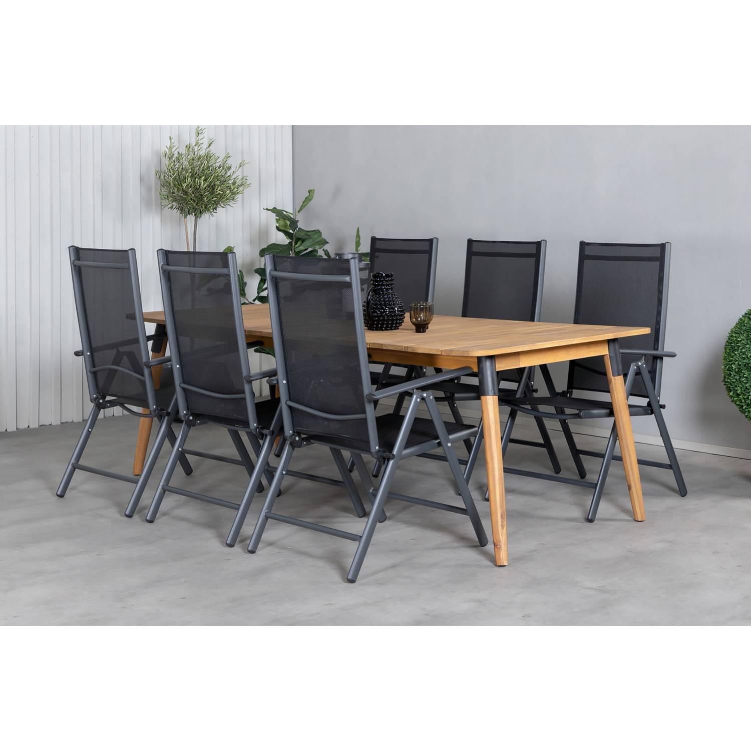 Matgrupp Venture Home Julian Matgrupp Utomhus 210cm med 6 Break Positionsstolar