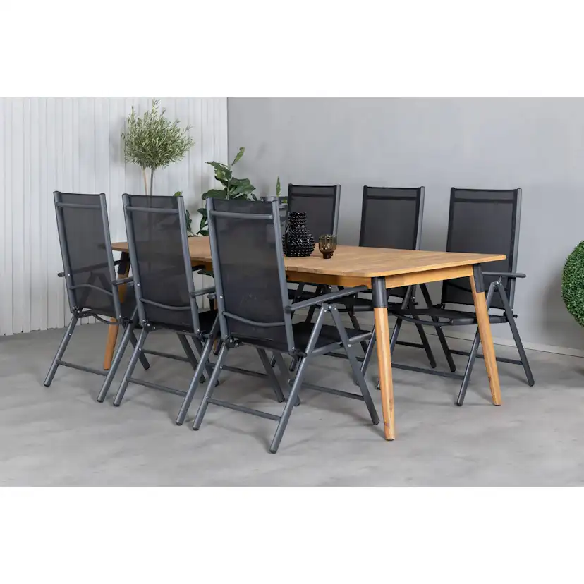 Matgrupp Venture Home Julian Matgrupp Utomhus 210cm med 6 Break Positionsstolar
