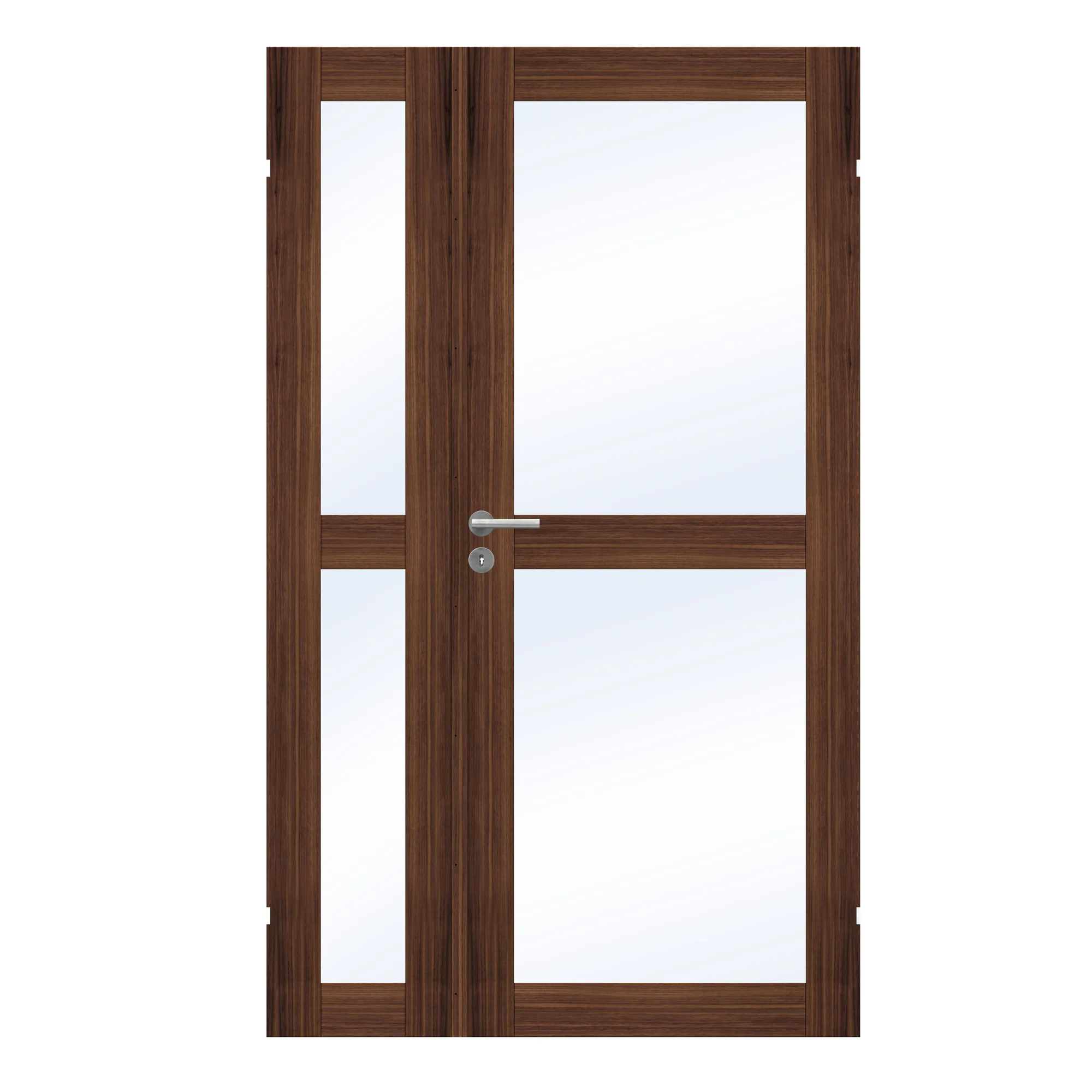 Unique GW02L pardörr 11x20 Valnöt faner Halvparinnerdörr Swedoor Unique GW02L+GW02L
