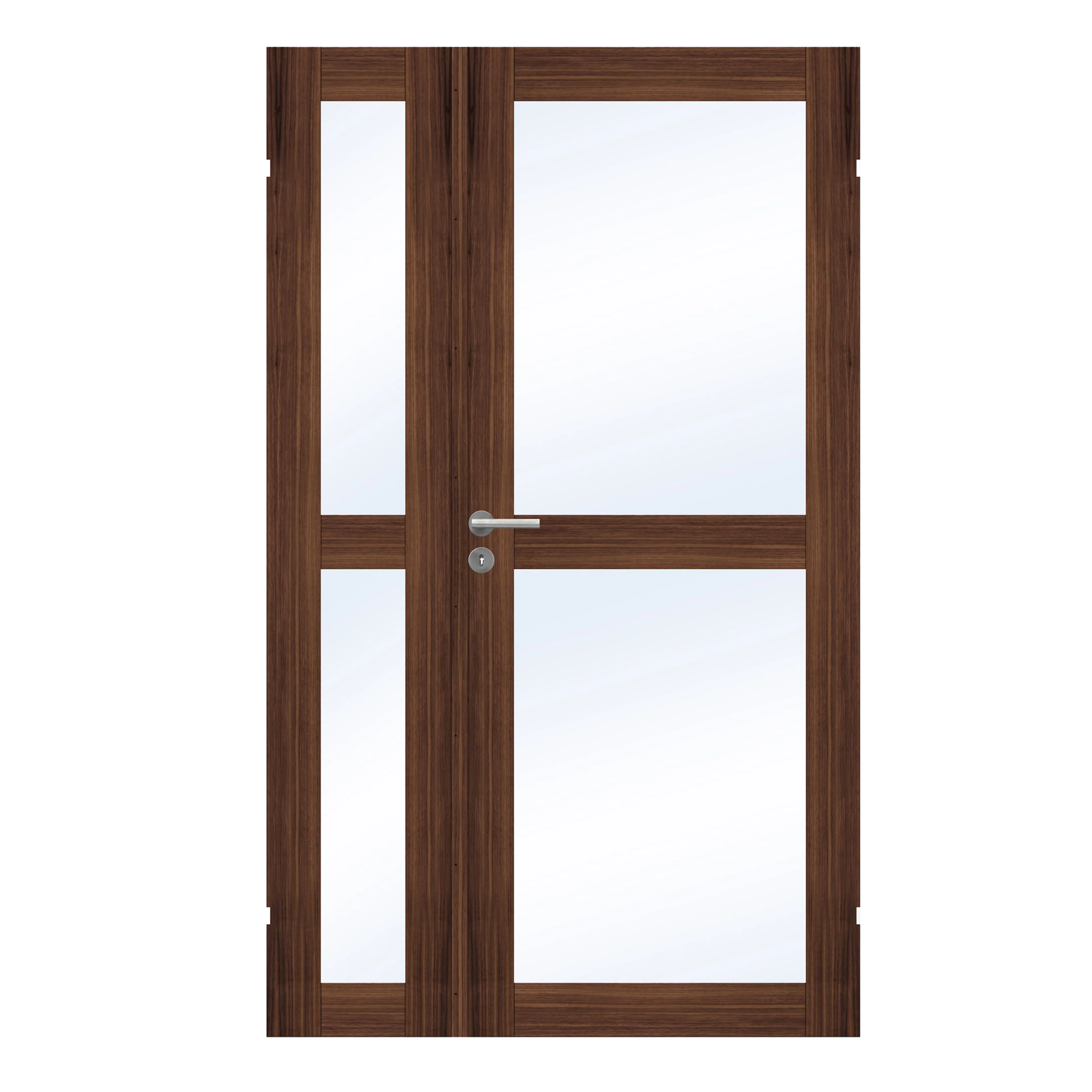 Unique GW02L pardörr 11x20 Valnöt faner Halvparinnerdörr Swedoor Unique GW02L+GW02L