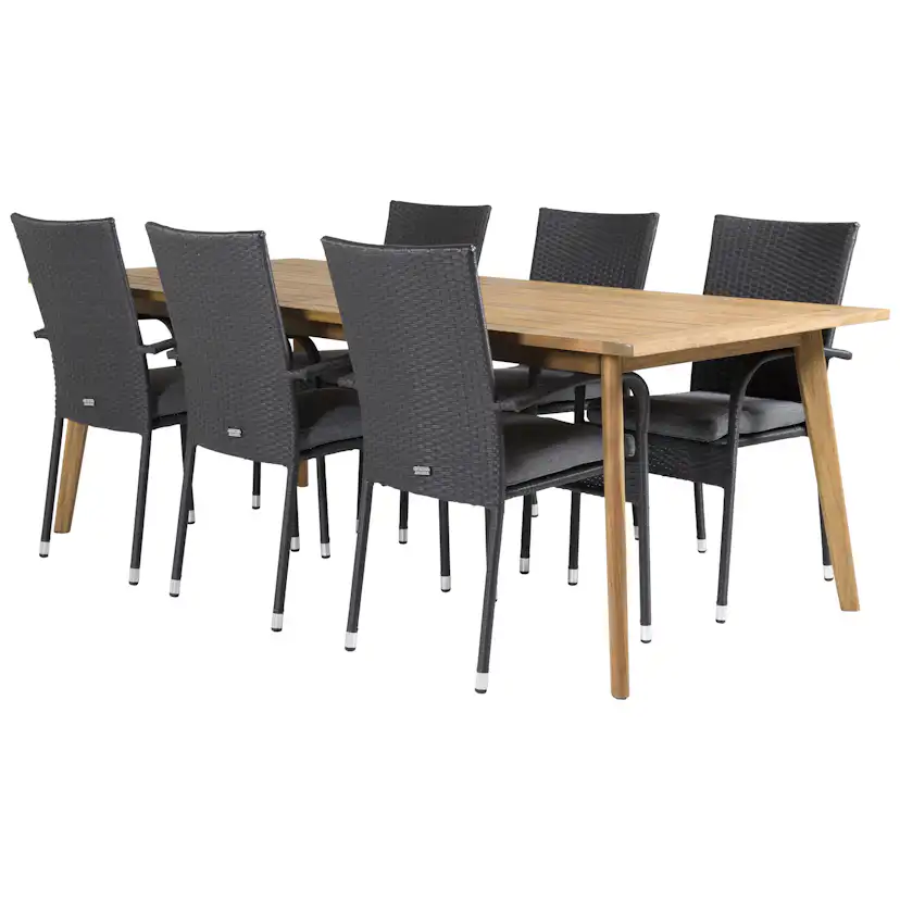 Matgrupp Venture Home Caisa 220 med 6 Asta Stolar