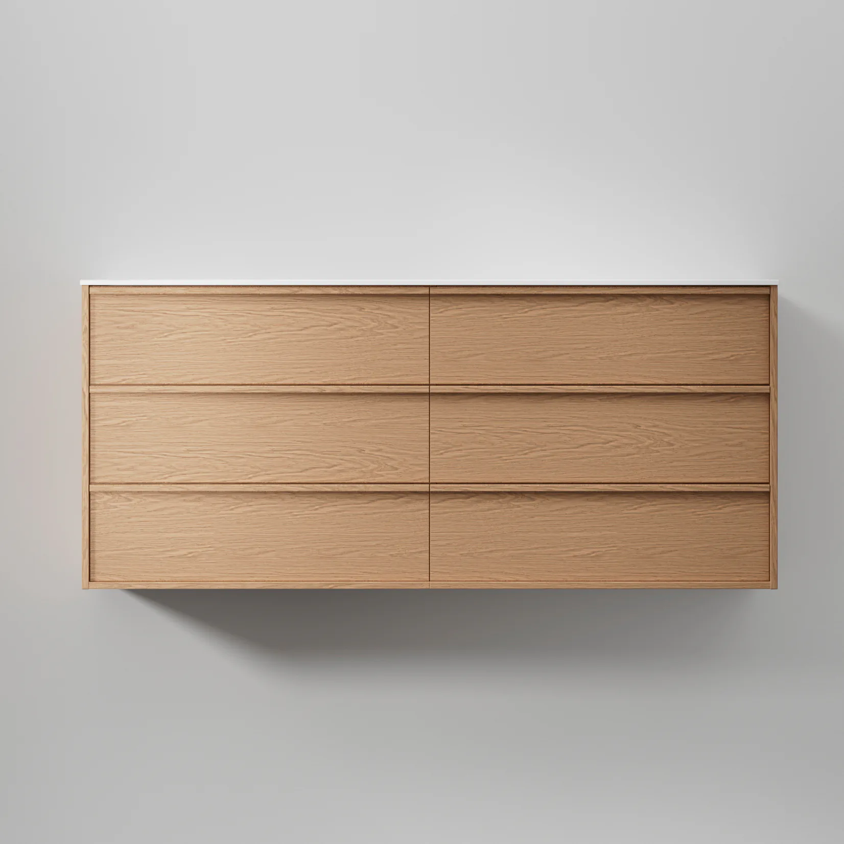 Kommod Terra Carve 160 D, Natural Oak, 6 Lådor Färg: Natural Oak, Bredd: 1600 mm