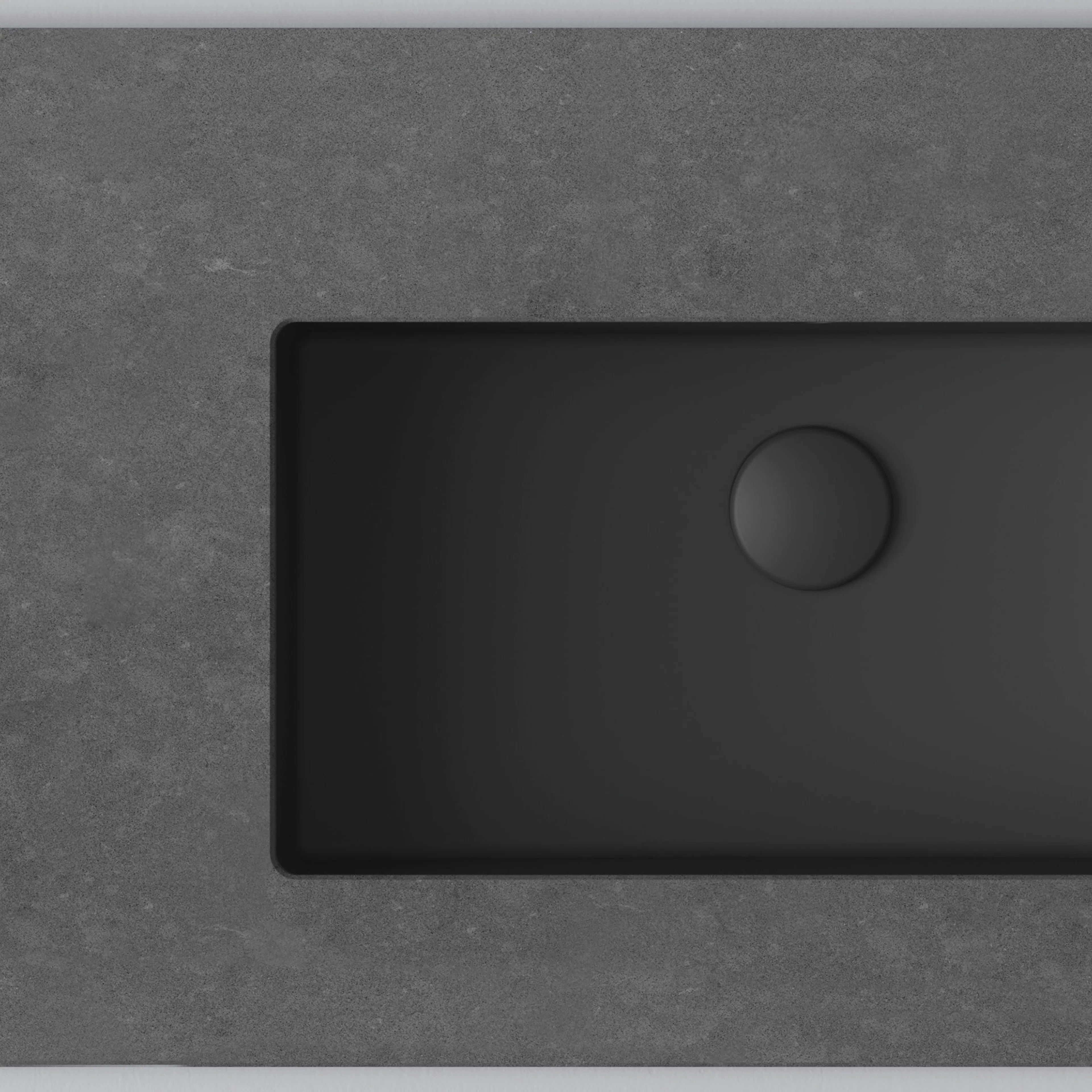 Bänkskiva Wave 120 D Raven/Matte Black Utan hål för blandare Färg Bänkskiva: Raven, Färg Tvättställ: Matte Black, Bredd: 1260 mm