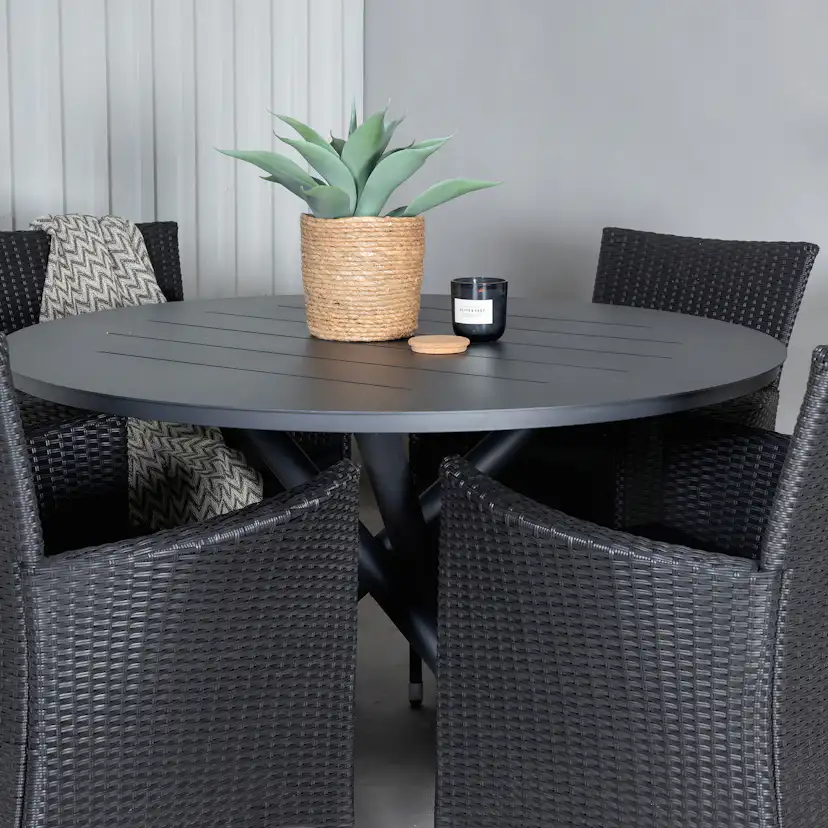 Matgrupp Venture Home Ande med 4 Kew Matstolar