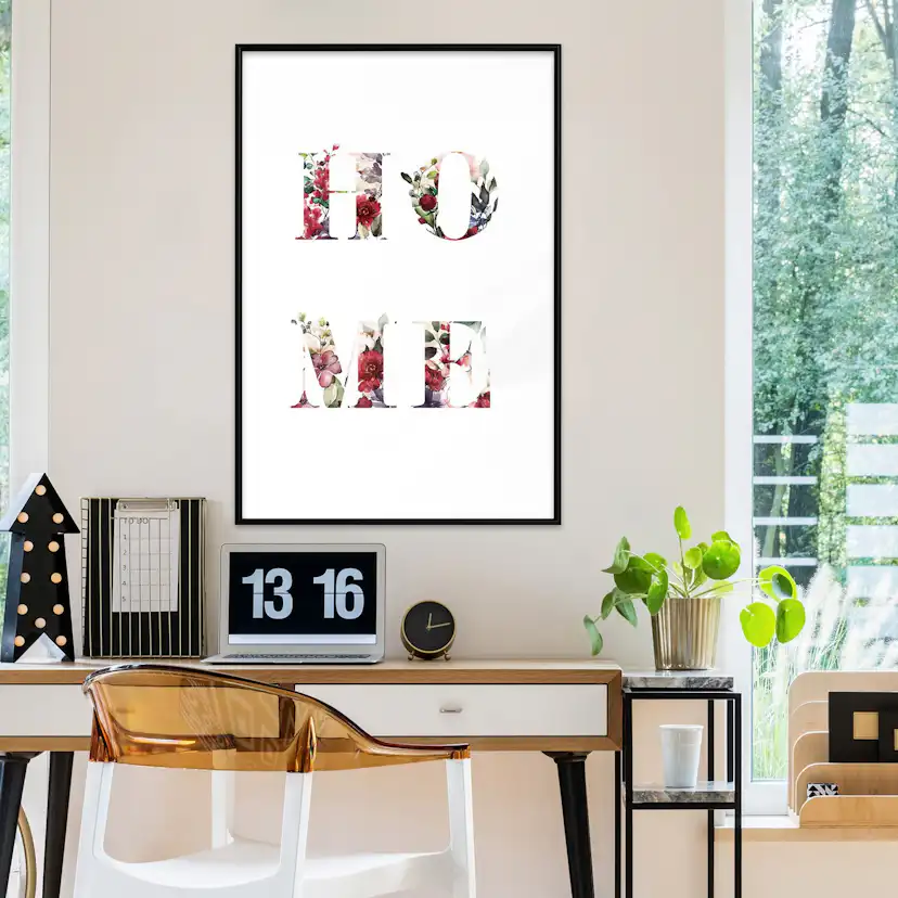 Poster Artgeist Affisch Home in Flowers