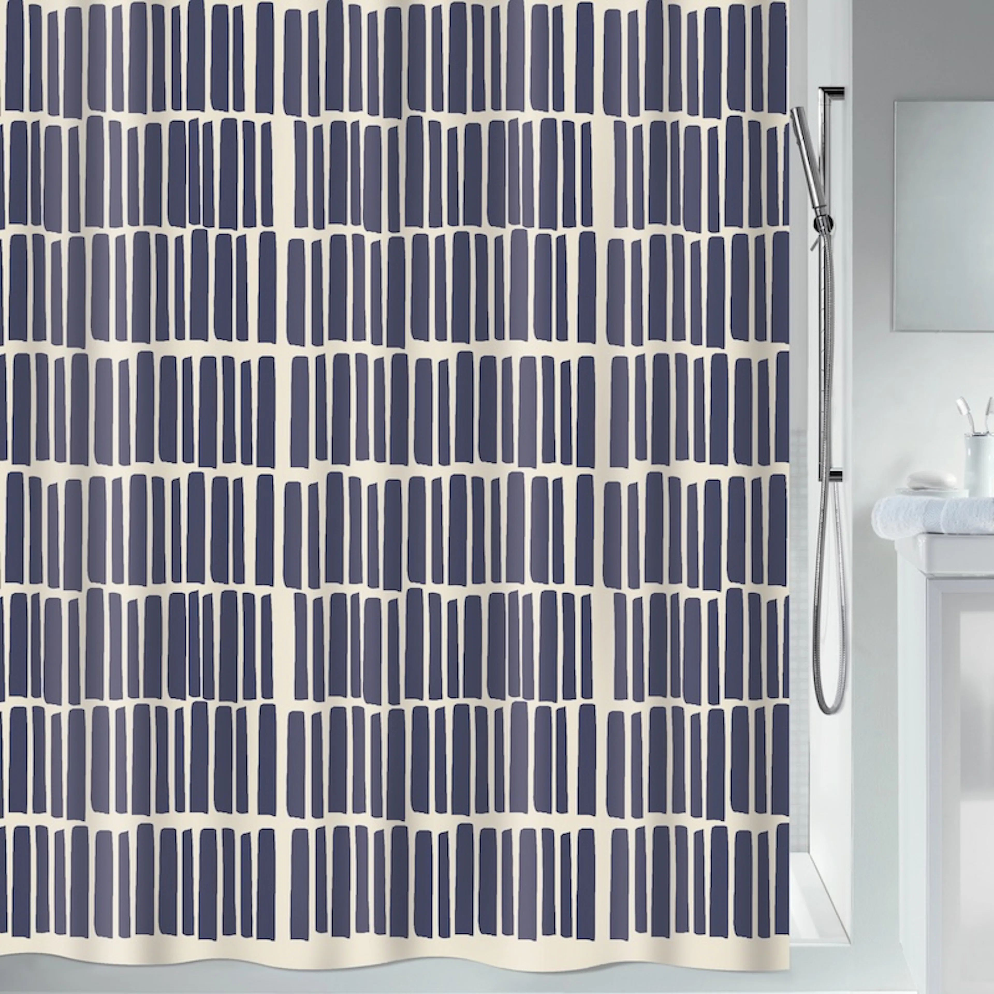 Duschdraperi Spirella Naho Blue 180x200 cm