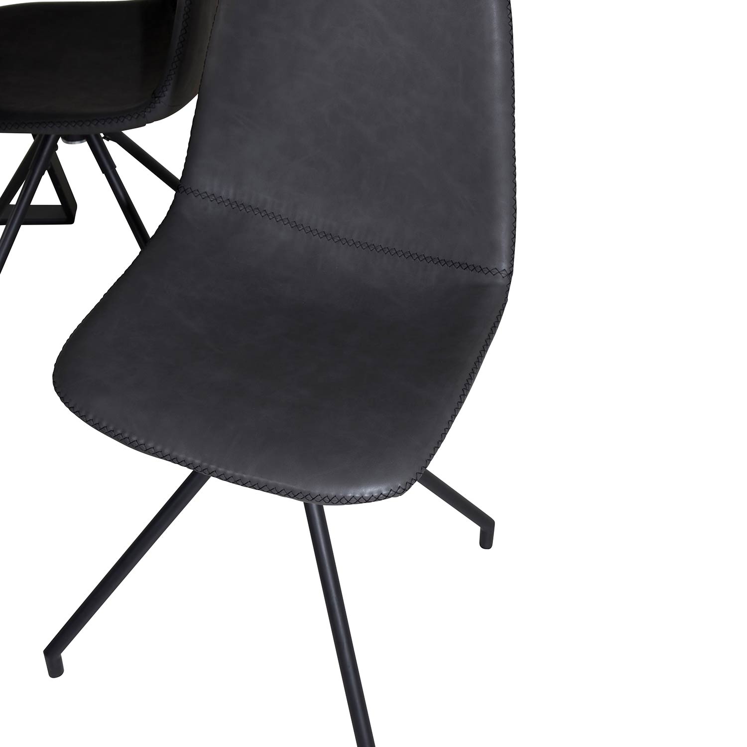 Matgrupp Venture Home Estelle 140 med 4 Pobbie Snurrfunktion Stolar Konstläder