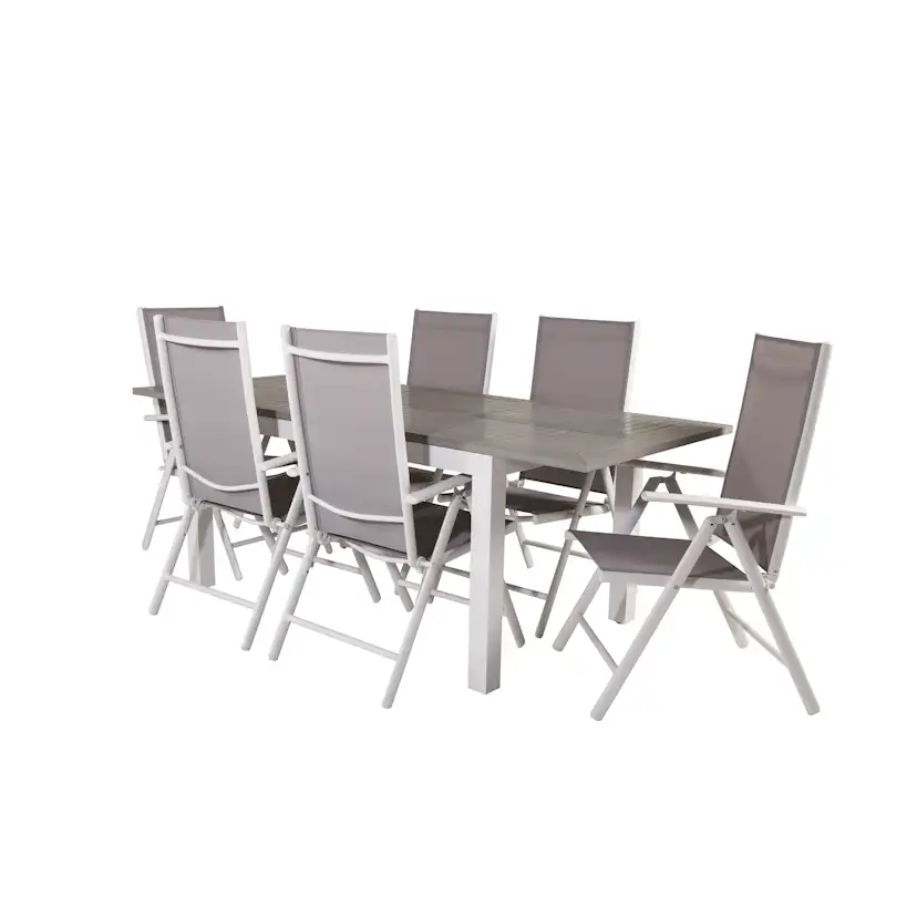 Matgrupp Venture Home Aleyna 160/240 med 6 Bront Matstolar