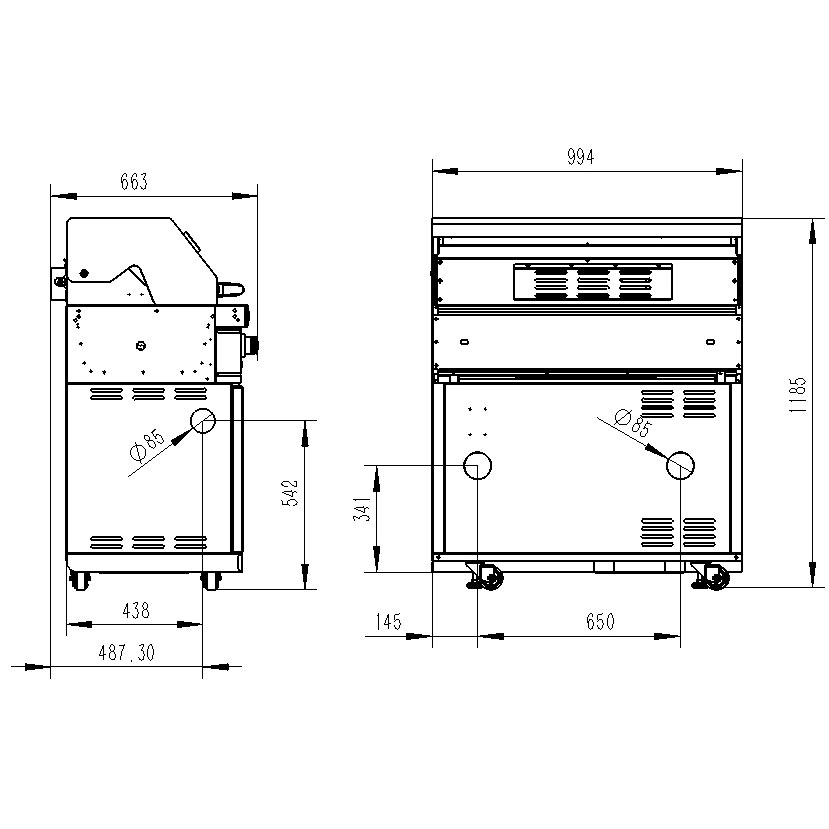 Fristående Gasolgrill Myoutdoorkitchen Classic Line Stainless 304SS med 6 Brännare