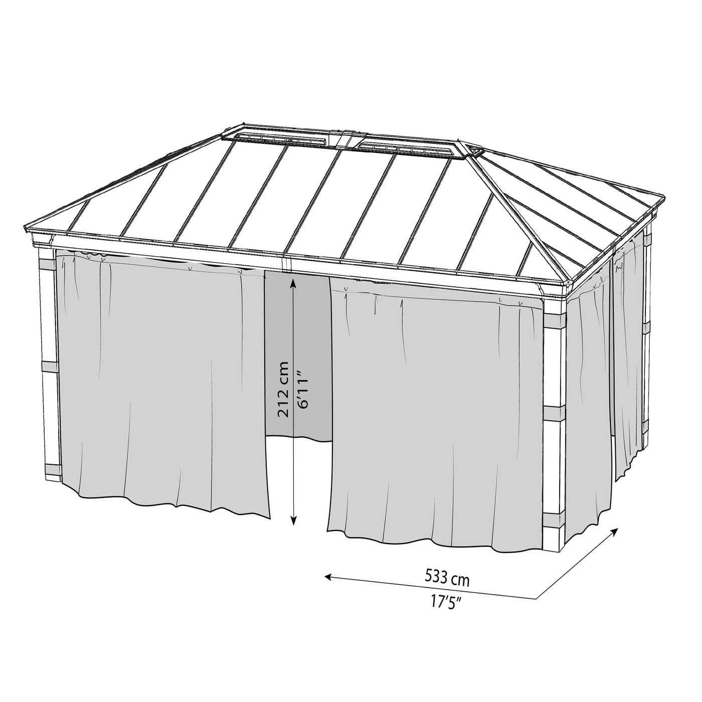 Gardin Canopia by Palram 4-Pack Till Dallas Paviljong 4,2x6 m