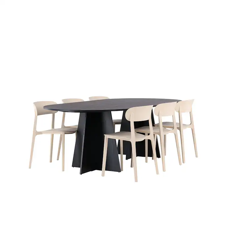 Matgrupp Venture Home Bootcut Oval med 6 st Åstol