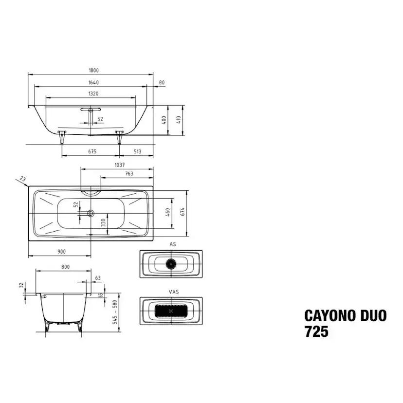 Badkar Kaldewei Cayono Duo