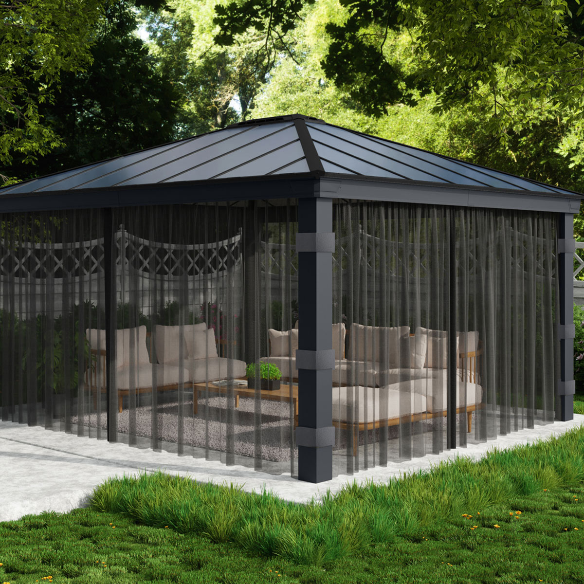 Myggnät Canopia by Palram 4-Pack Till Dallas Paviljong 4,2X4,8 m