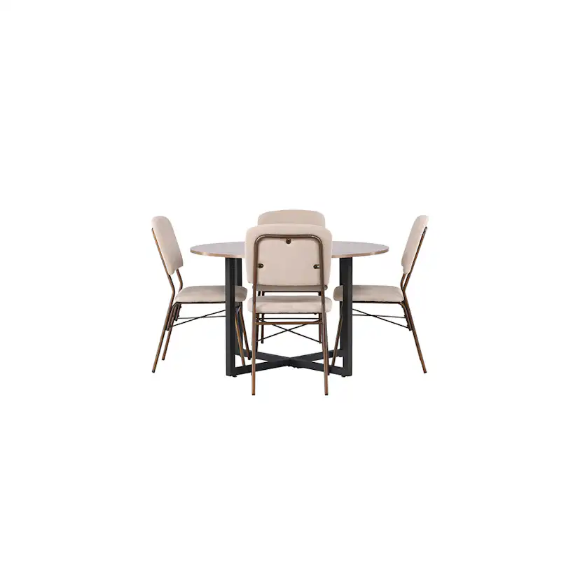 Matgrupp Venture Home Durango Ø120 cm med 4 st Seda stolar