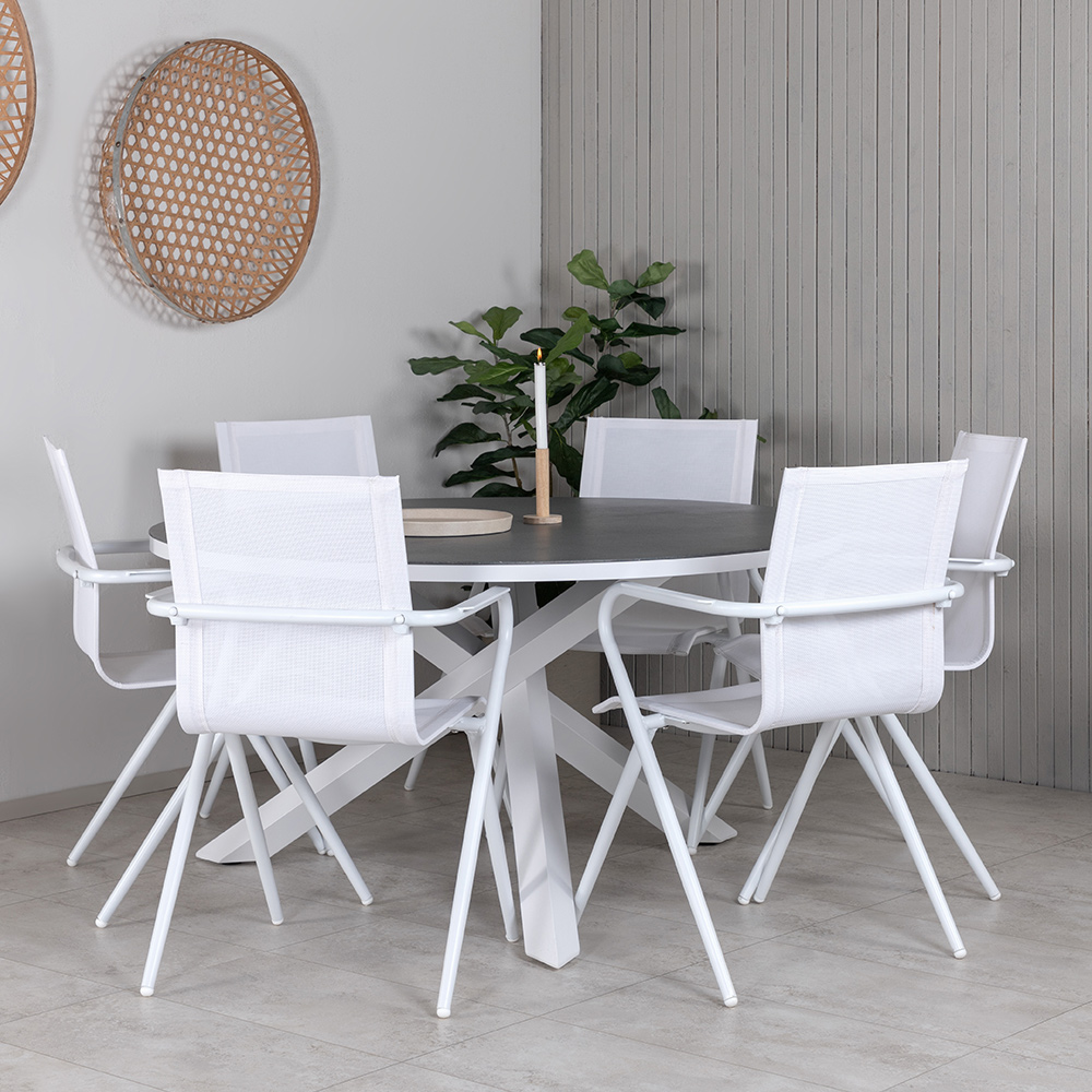 Matgrupp Venture Home Copacabana med 6 Aspen Matstolar