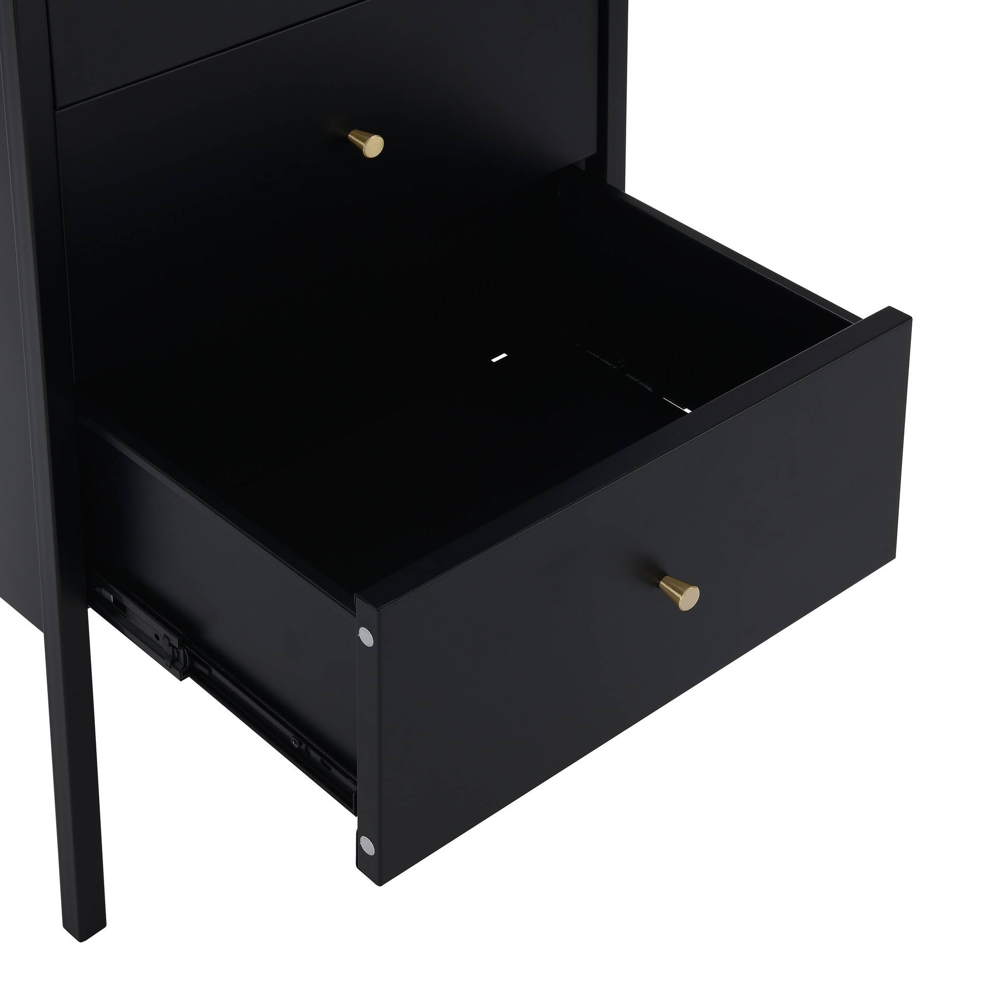 Byrå In Living Benjamin Svart Förvaringsmöbel 50x115x35 cm