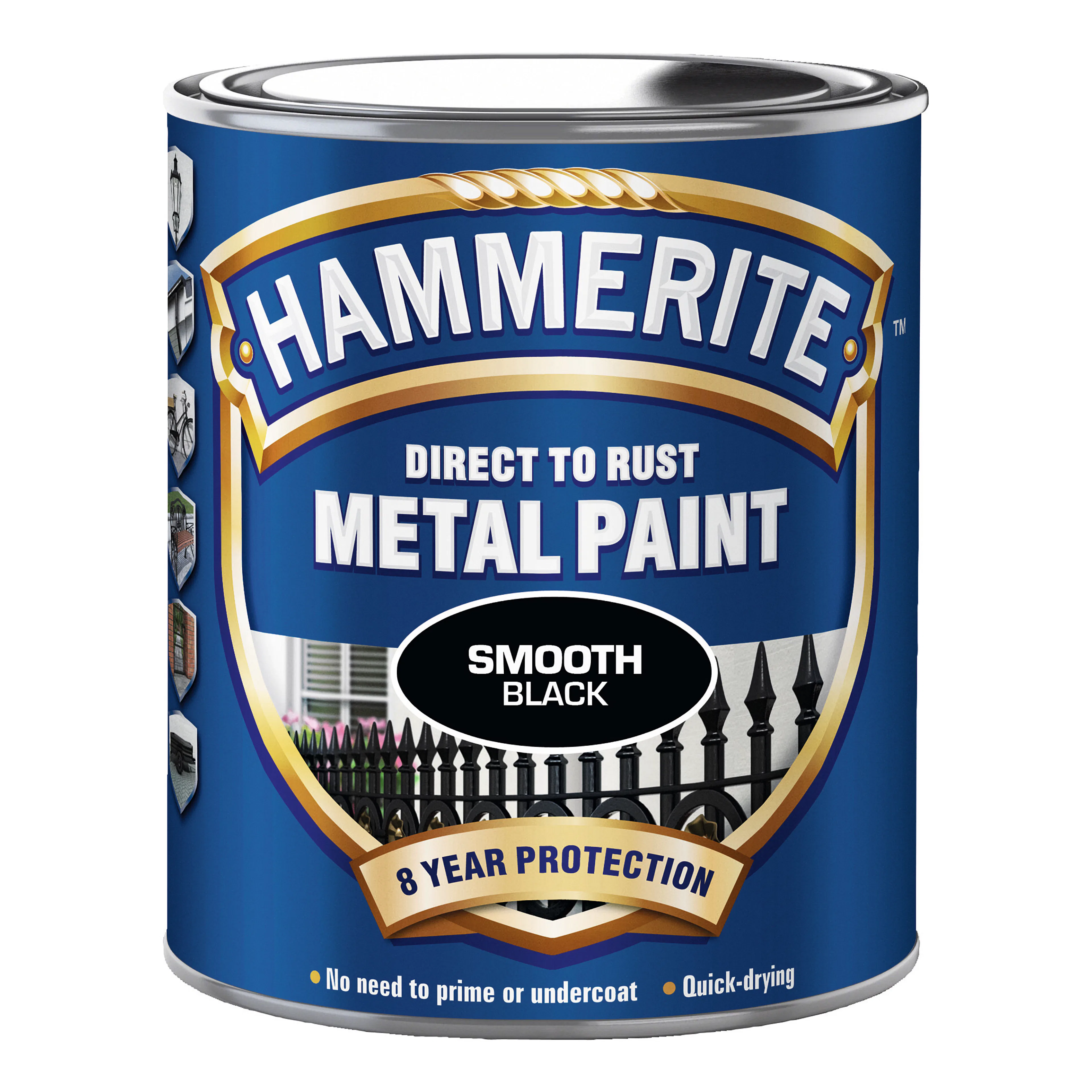 Rostskyddsfärg Hammerite Slätlack Svart 750ml