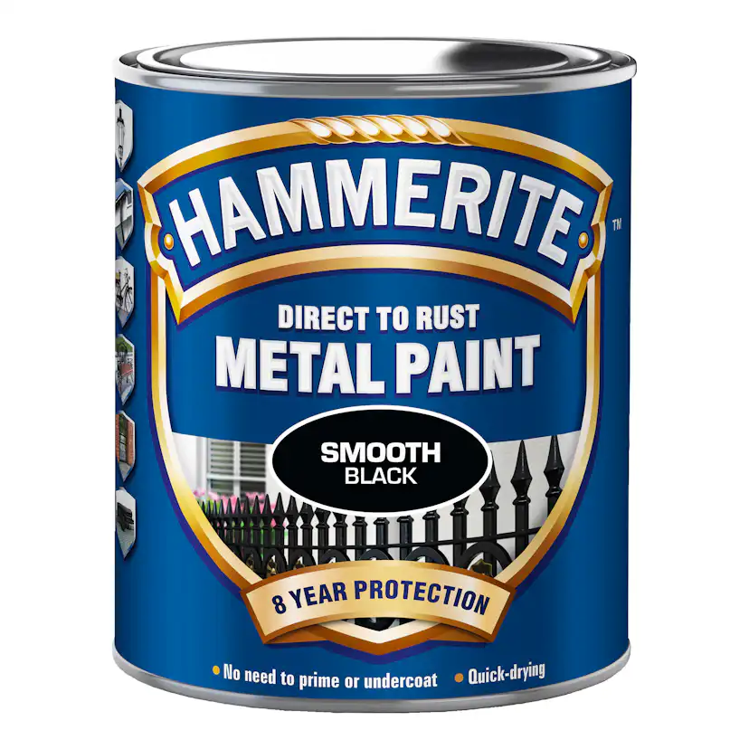 Rostskyddsfärg Hammerite Slätlack Svart 750ml