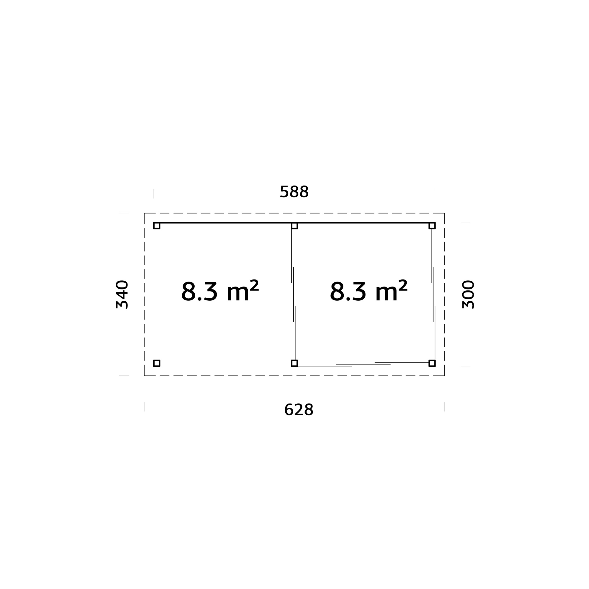 Uterum Palmako Lenna 16,6 m2 Set 406 Slide