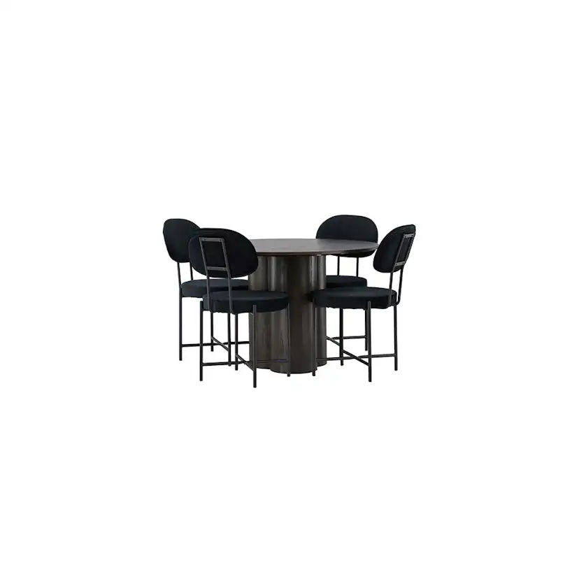 Matgrupp Venture Home Olivia Ø110 cm med 4 st Stella stolar
